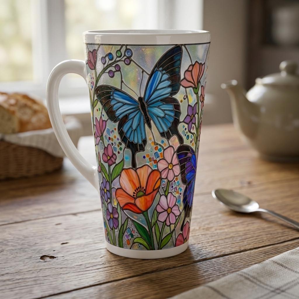 Latte 17oz Ceramic Mug - Coffee or Tea Cup, Extra Tall