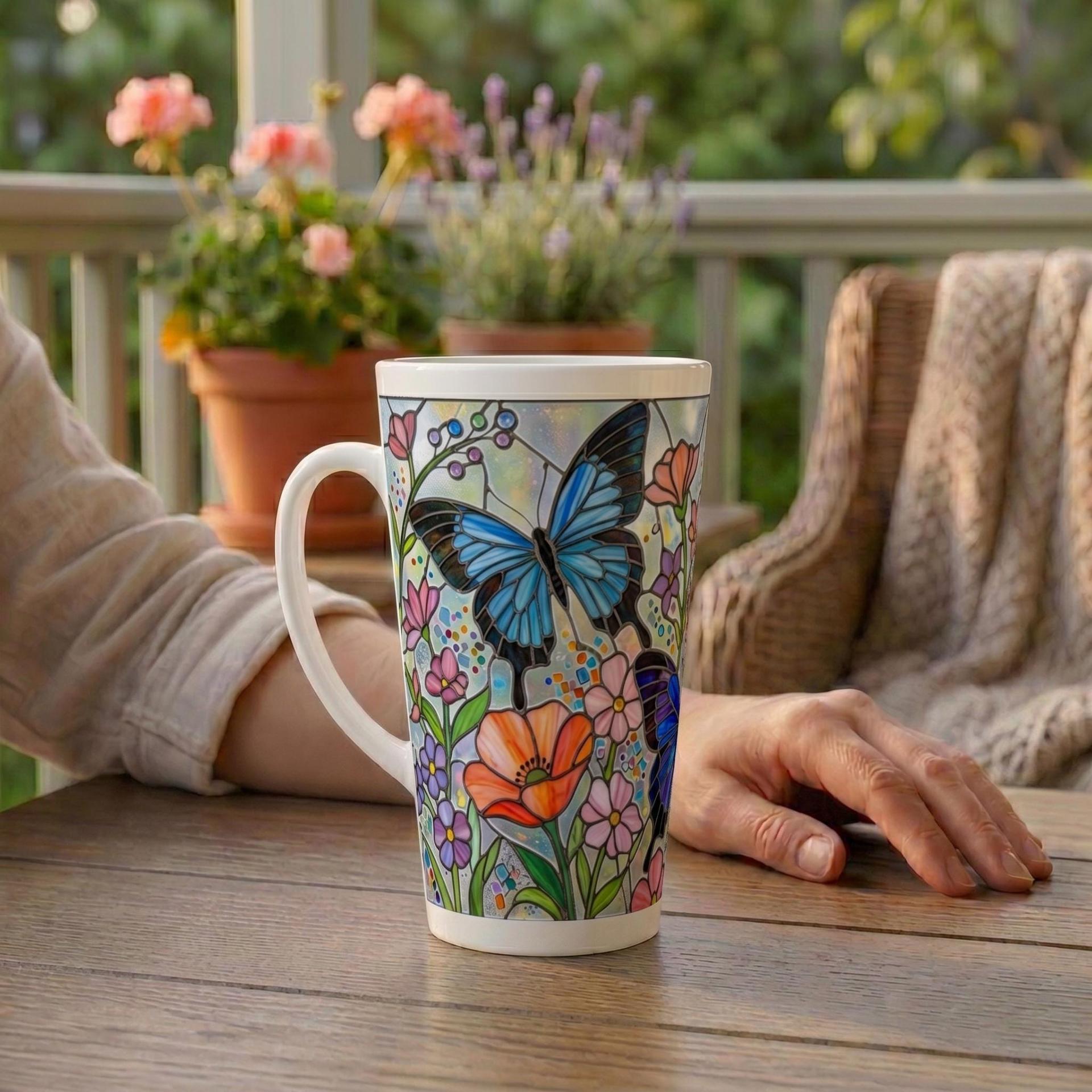 Latte 17oz Ceramic Mug - Coffee or Tea Cup, Extra Tall