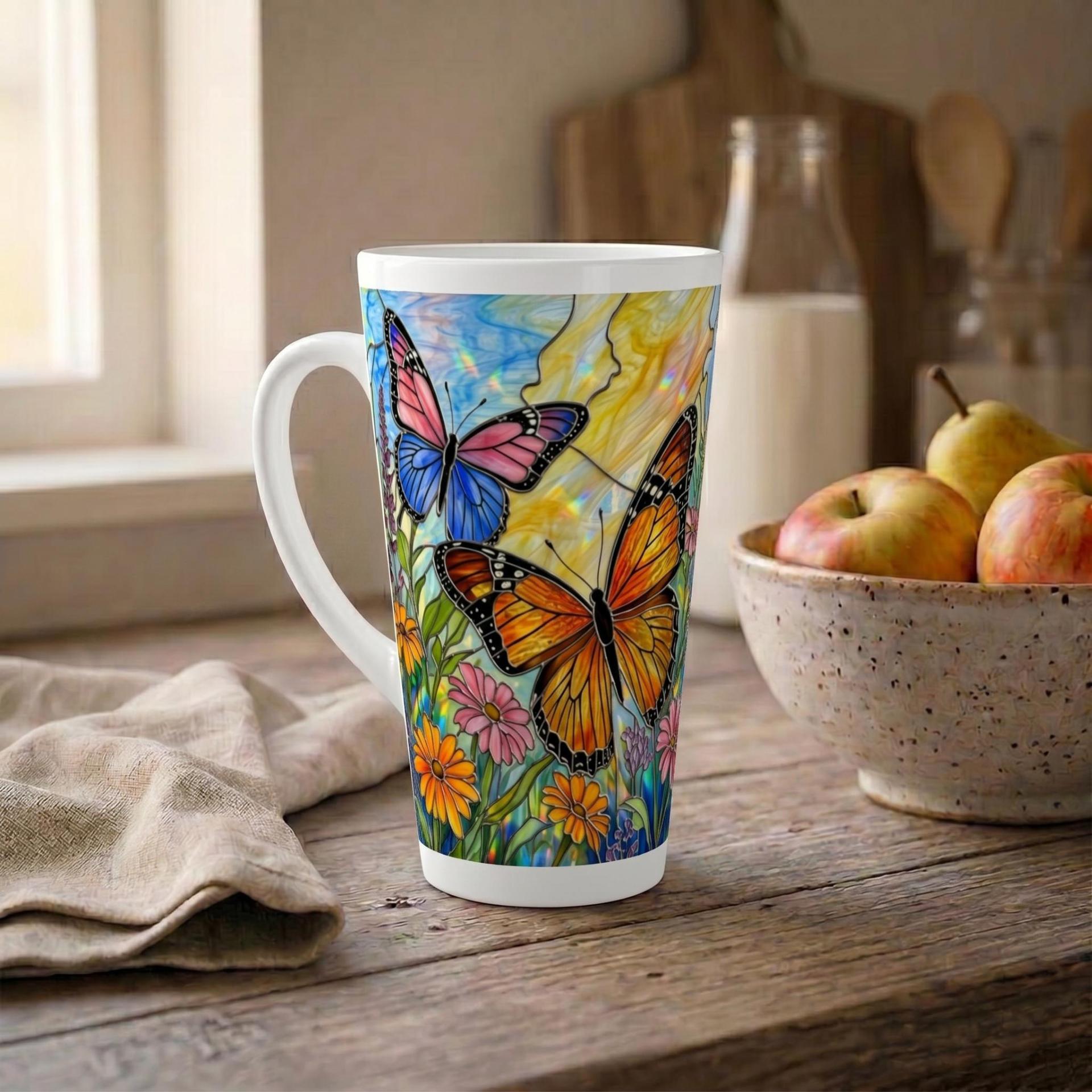 Latte 17oz Ceramic Mug - Coffee or Tea Cup, Extra Tall