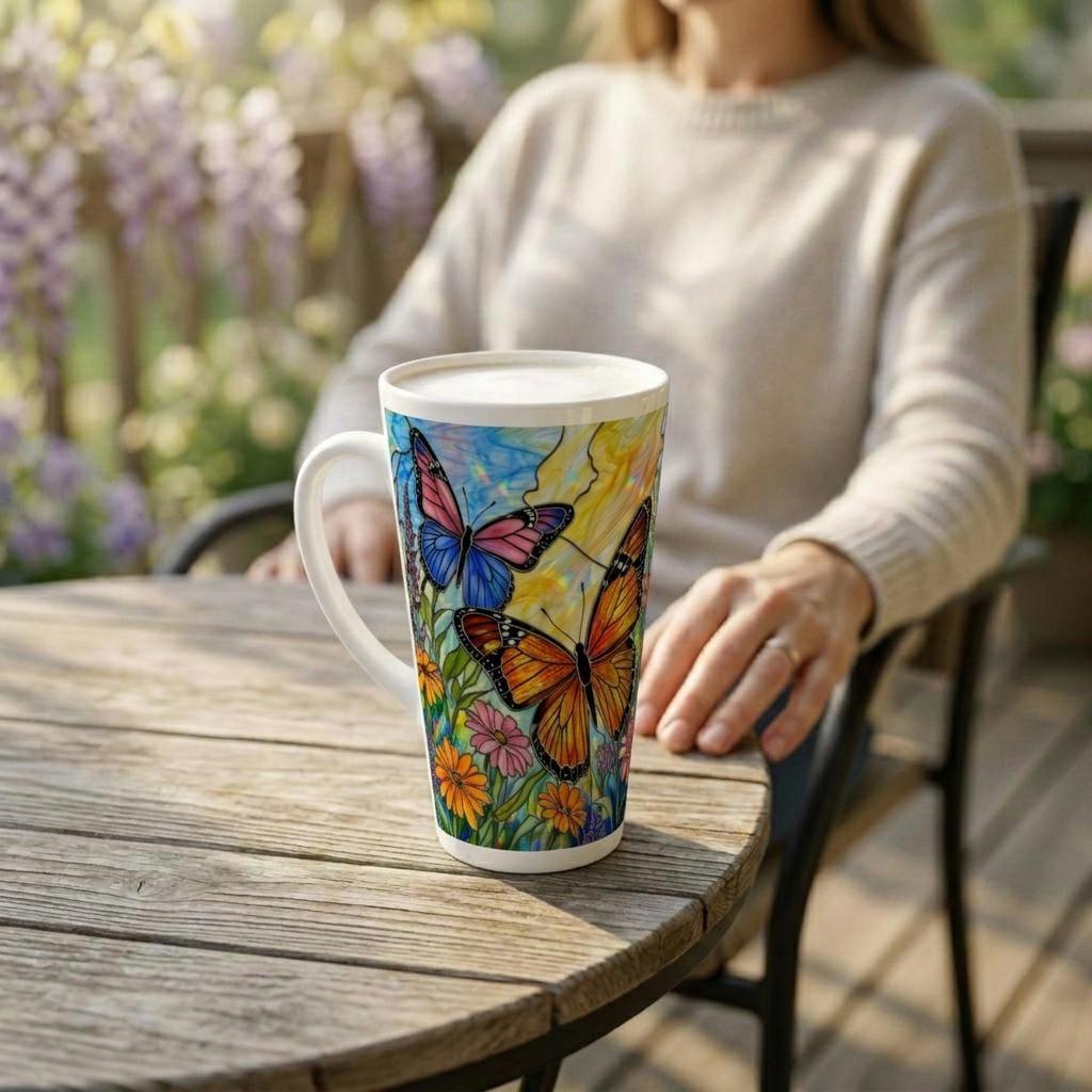 Latte 17oz Ceramic Mug - Coffee or Tea Cup, Extra Tall