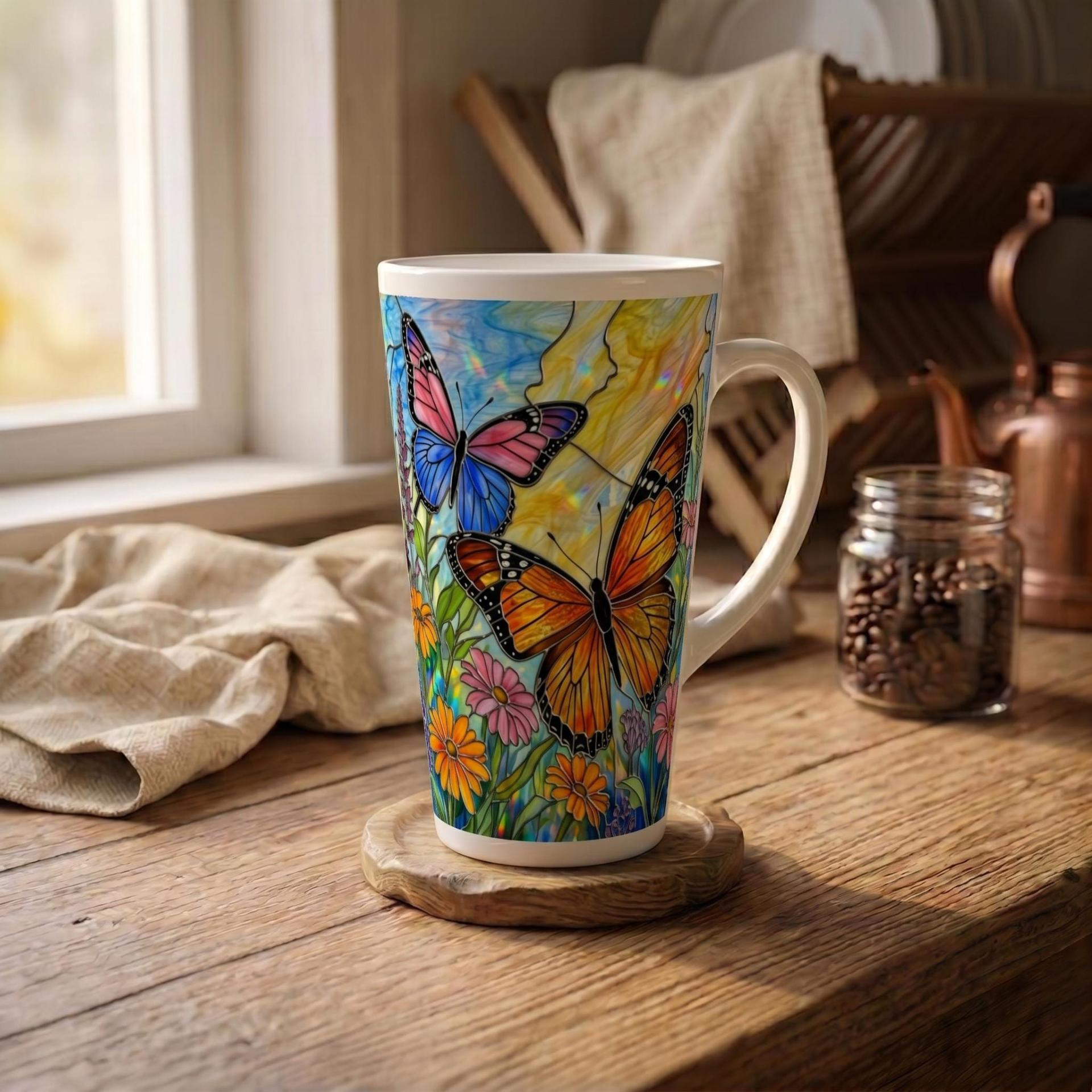 Latte 17oz Ceramic Mug - Coffee or Tea Cup, Extra Tall