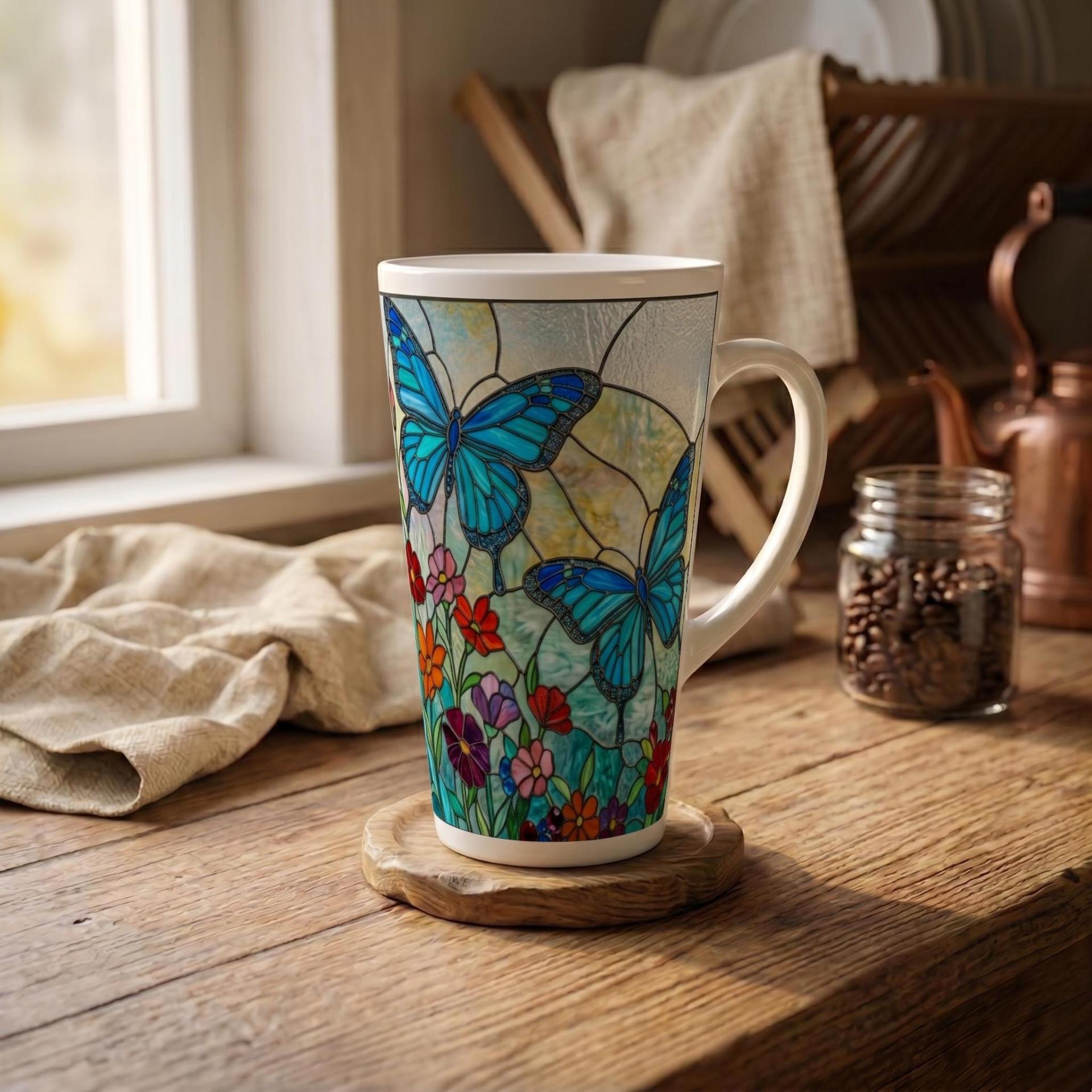 Latte 17oz Ceramic Mug - Coffee or Tea Cup, Extra Tall