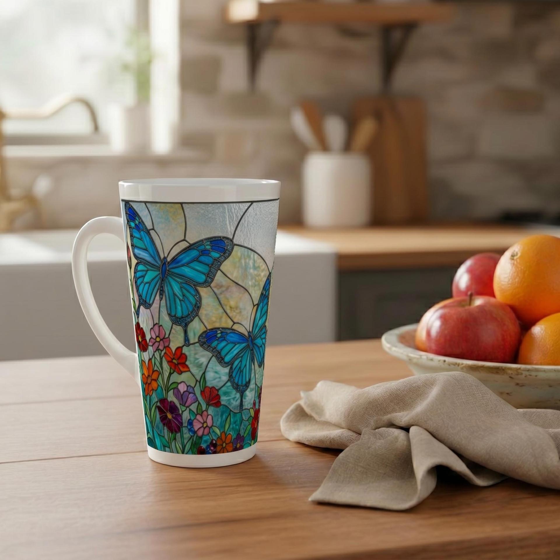 Latte 17oz Ceramic Mug - Coffee or Tea Cup, Extra Tall