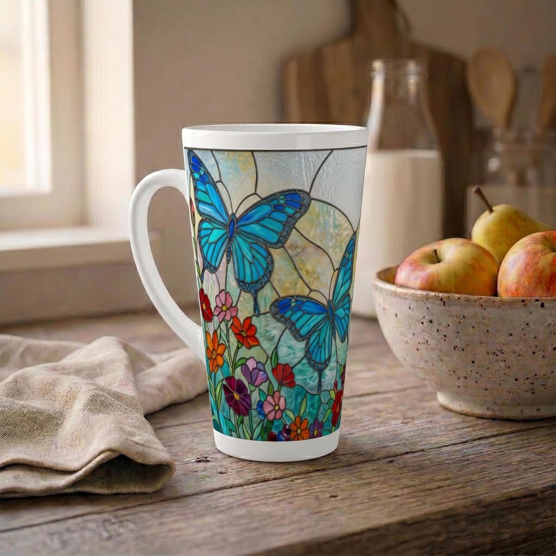 Latte 17oz Ceramic Mug - Coffee or Tea Cup, Extra Tall
