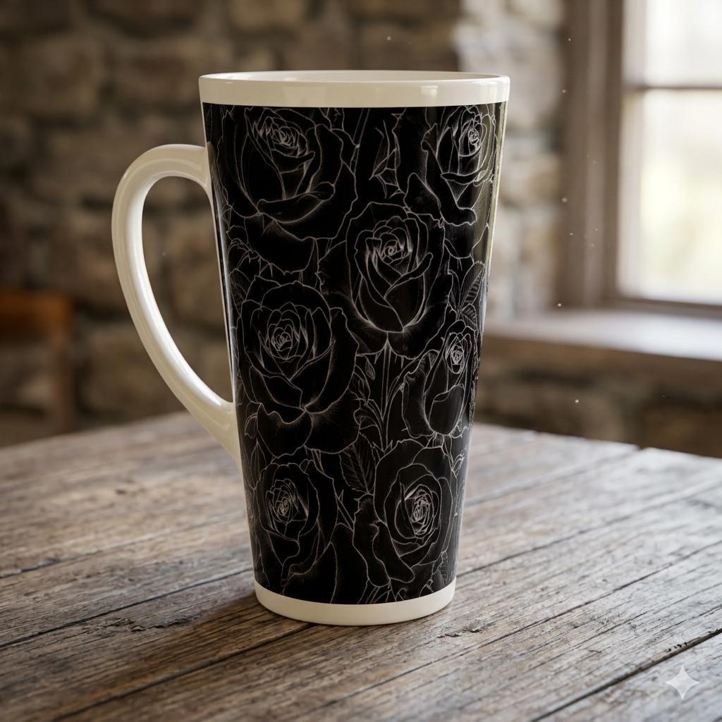Latte 17oz Ceramic Mug - Coffee or Tea Cup, Extra Tall