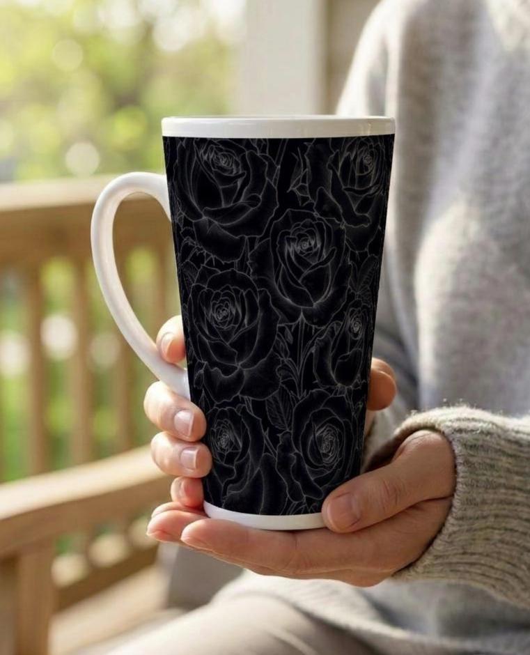 Latte 17oz Ceramic Mug - Coffee or Tea Cup, Extra Tall