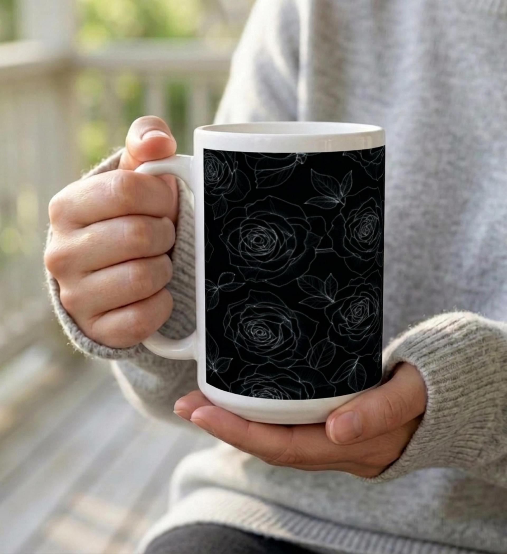 Floral Cups -  Large and Small Ceramic Mugs