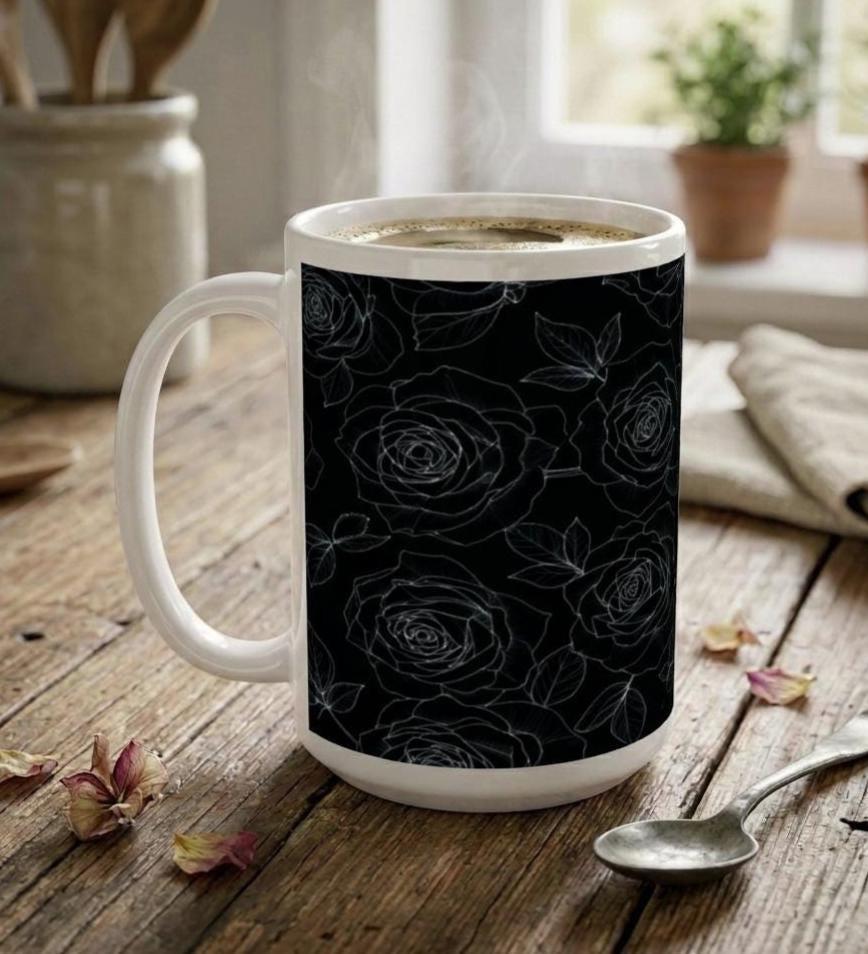 Floral Cups -  Large and Small Ceramic Mugs