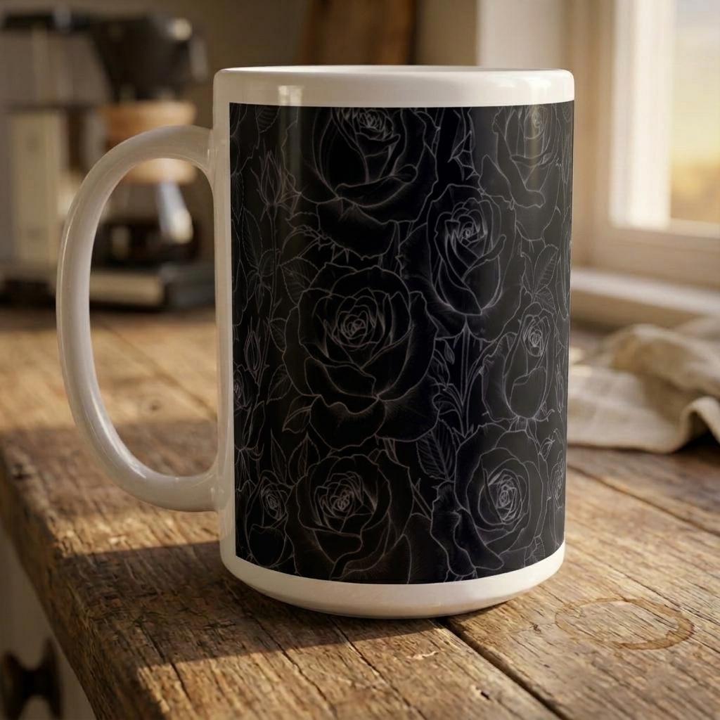 Roses - Floral Cups -  Large and Small Ceramic Mugs