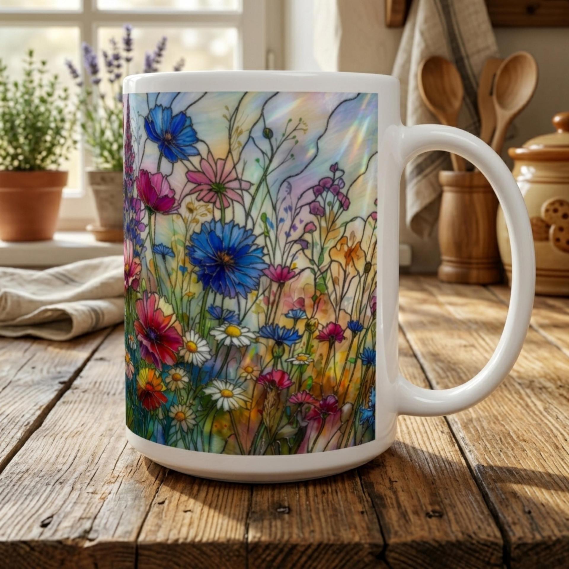 Floral Cup Set - Wildflowers - Large and Small Cups Set