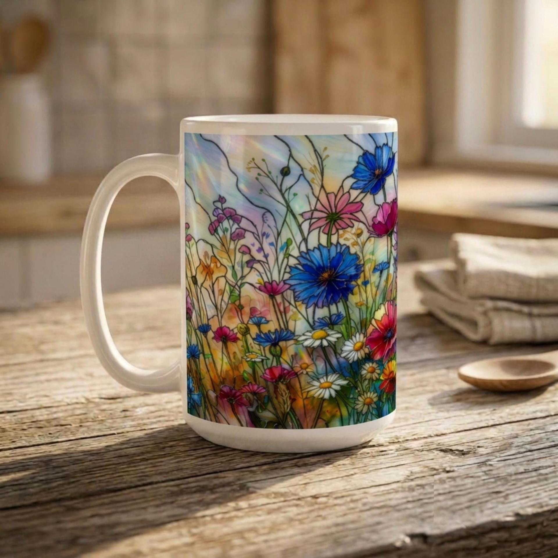 Floral Cup Set - Wildflowers - Large and Small Cups Set