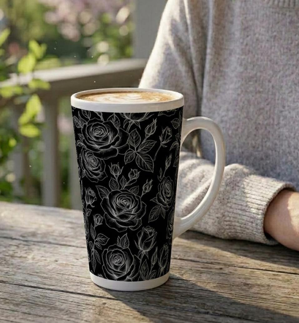 Latte 17oz Ceramic Mug - Coffee or Tea Cup, Extra Tall
