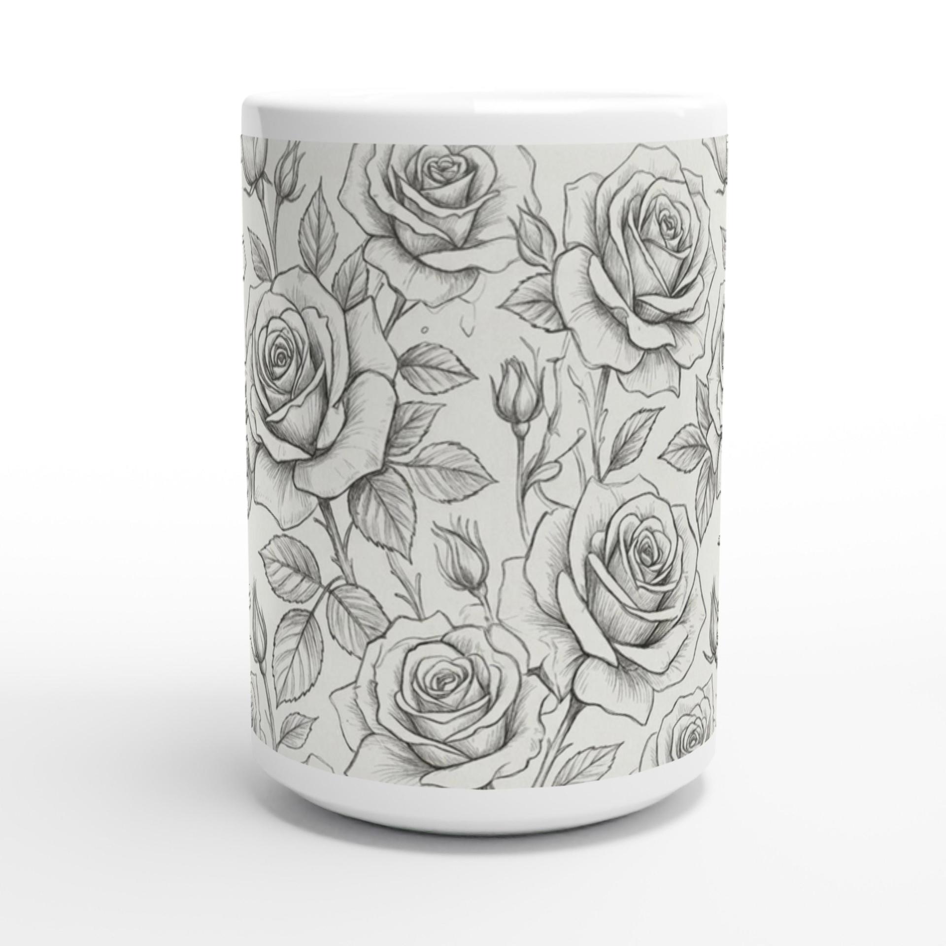 Roses - Floral Cups -  Large and Small Ceramic Mugs