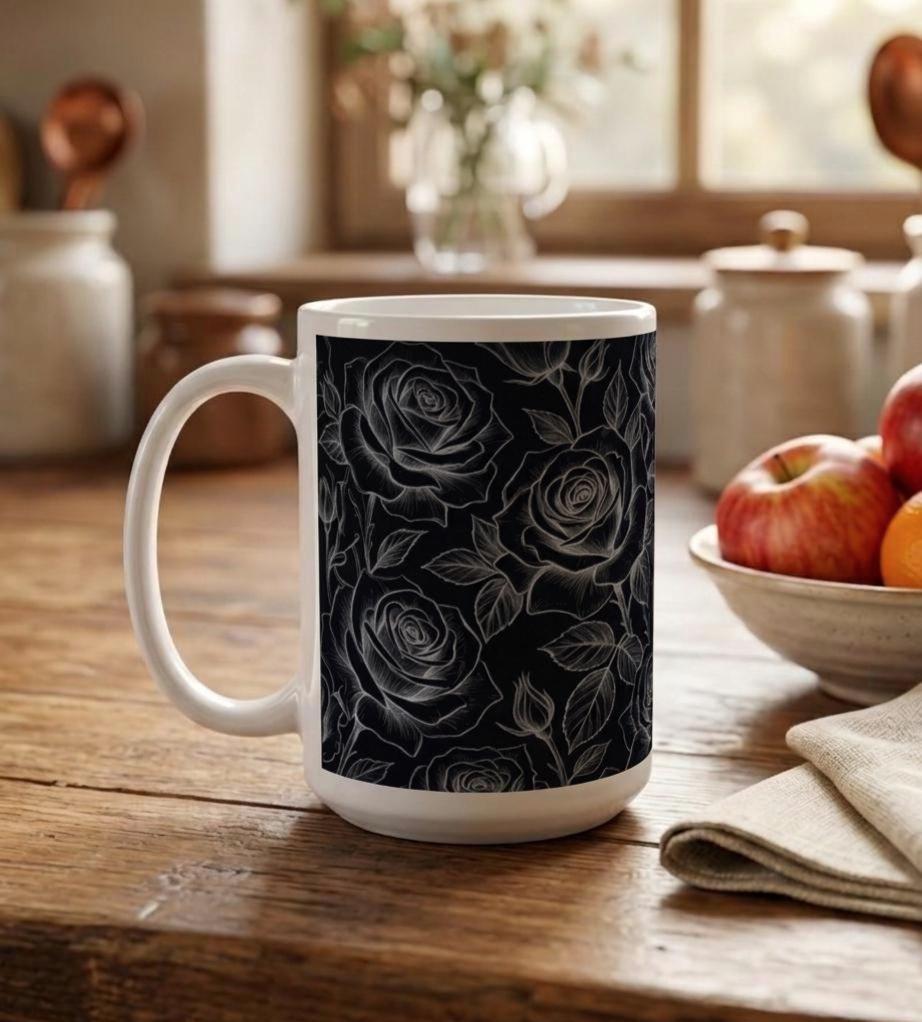 Roses - Floral Cups -  Large and Small Ceramic Mugs