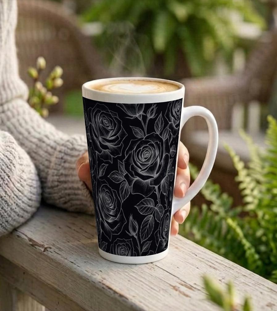 Latte 17oz Ceramic Mug - Coffee or Tea Cup, Extra Tall