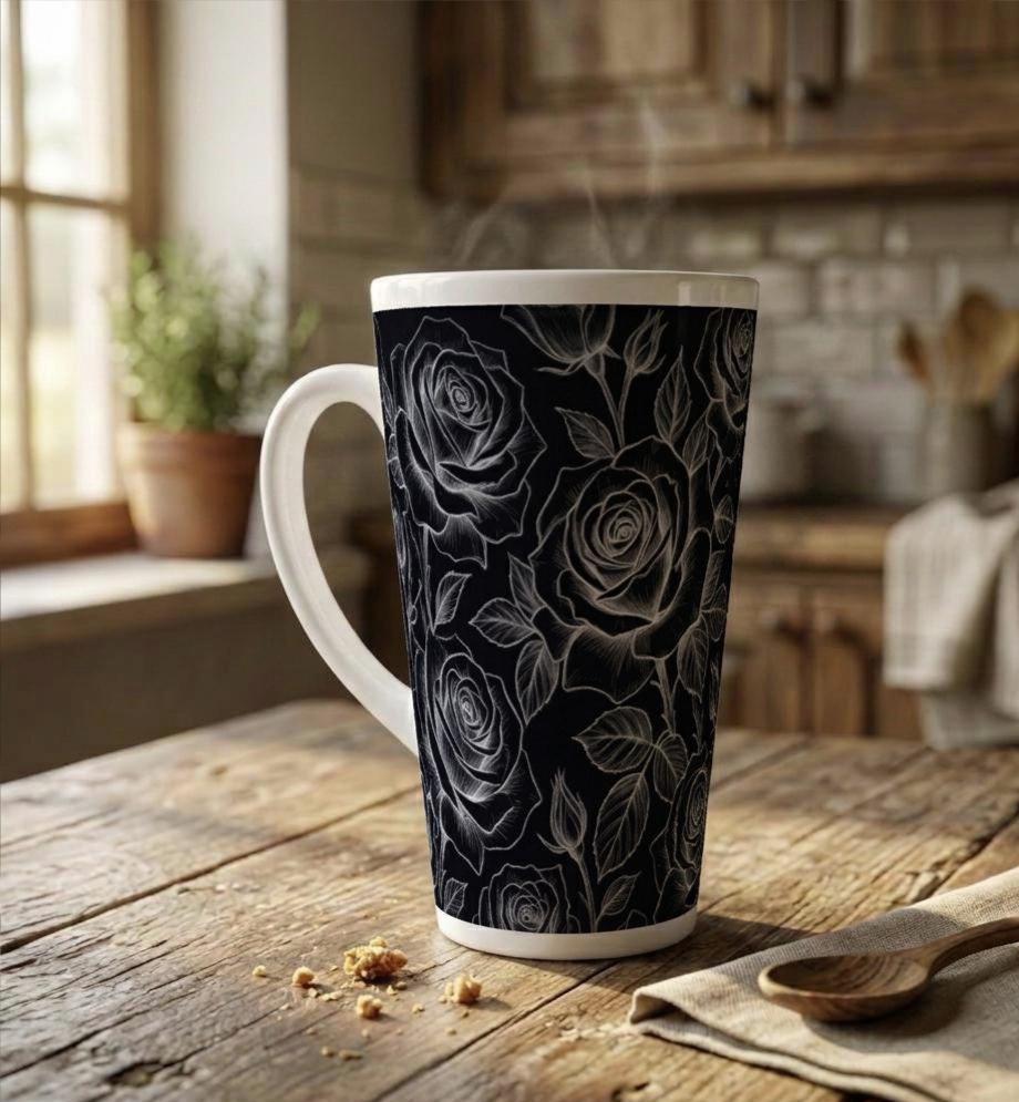 Latte 17oz Ceramic Mug - Coffee or Tea Cup, Extra Tall