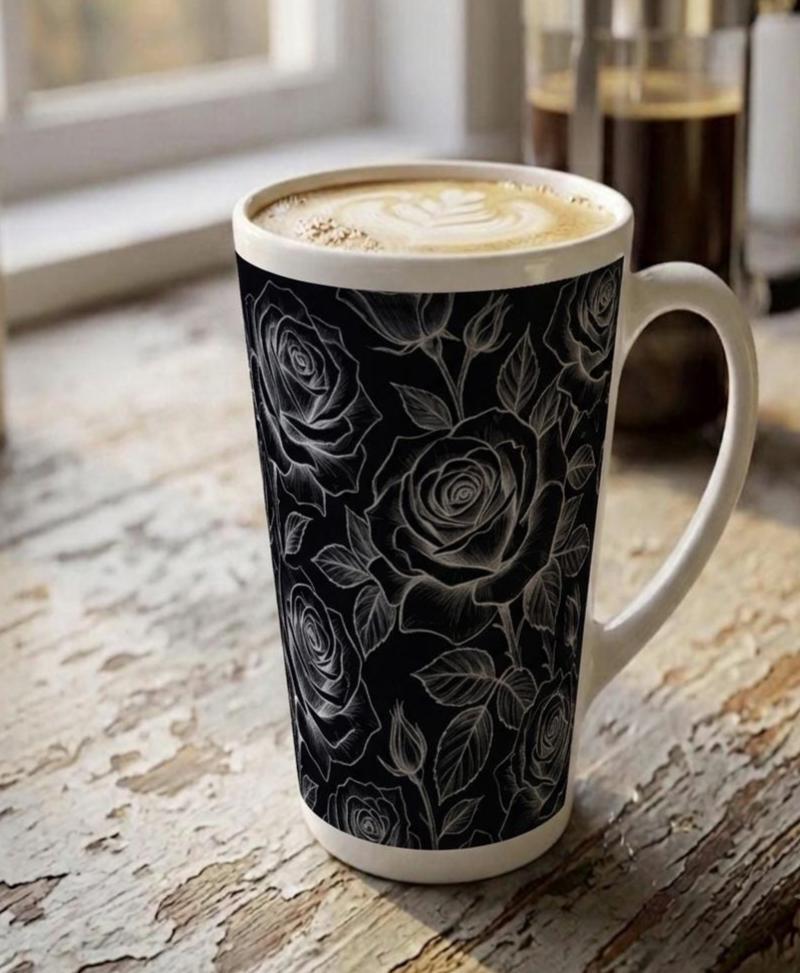 Latte 17oz Ceramic Mug - Coffee or Tea Cup, Extra Tall