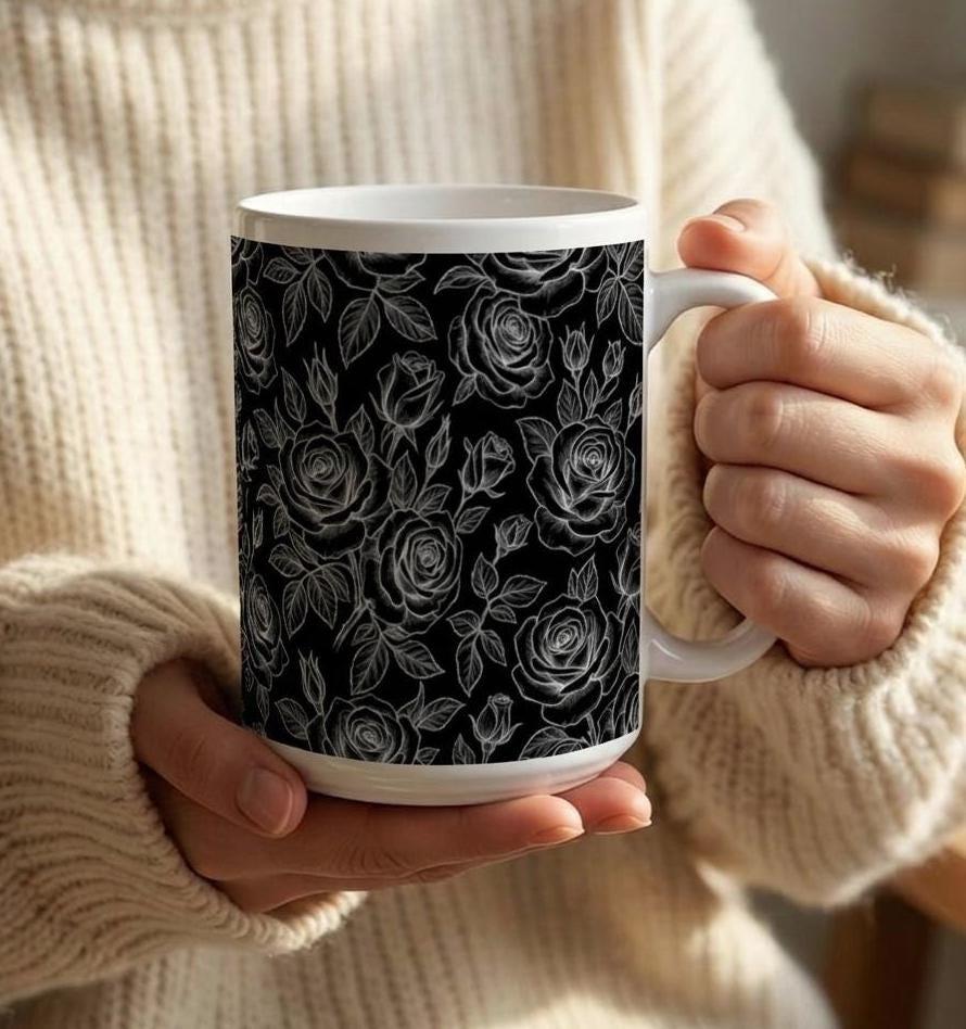 Roses - Floral Cups -  Large and Small Ceramic Mugs