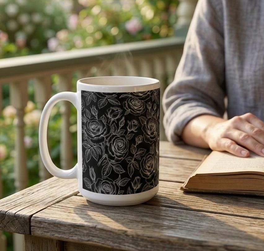 Roses - Floral Cups -  Large and Small Ceramic Mugs
