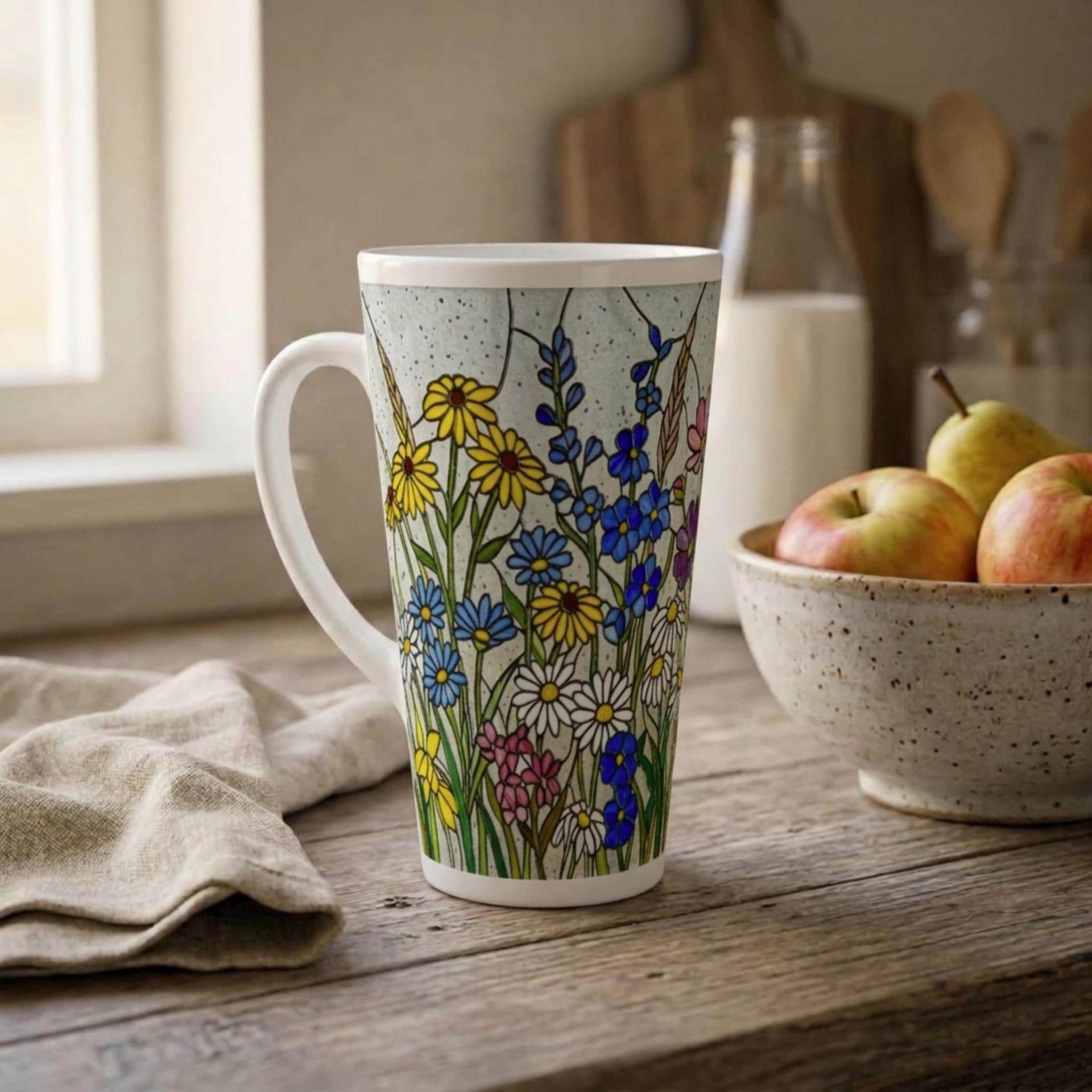 Latte 17oz Ceramic Mug - Coffee or Tea Cup, Extra Tall