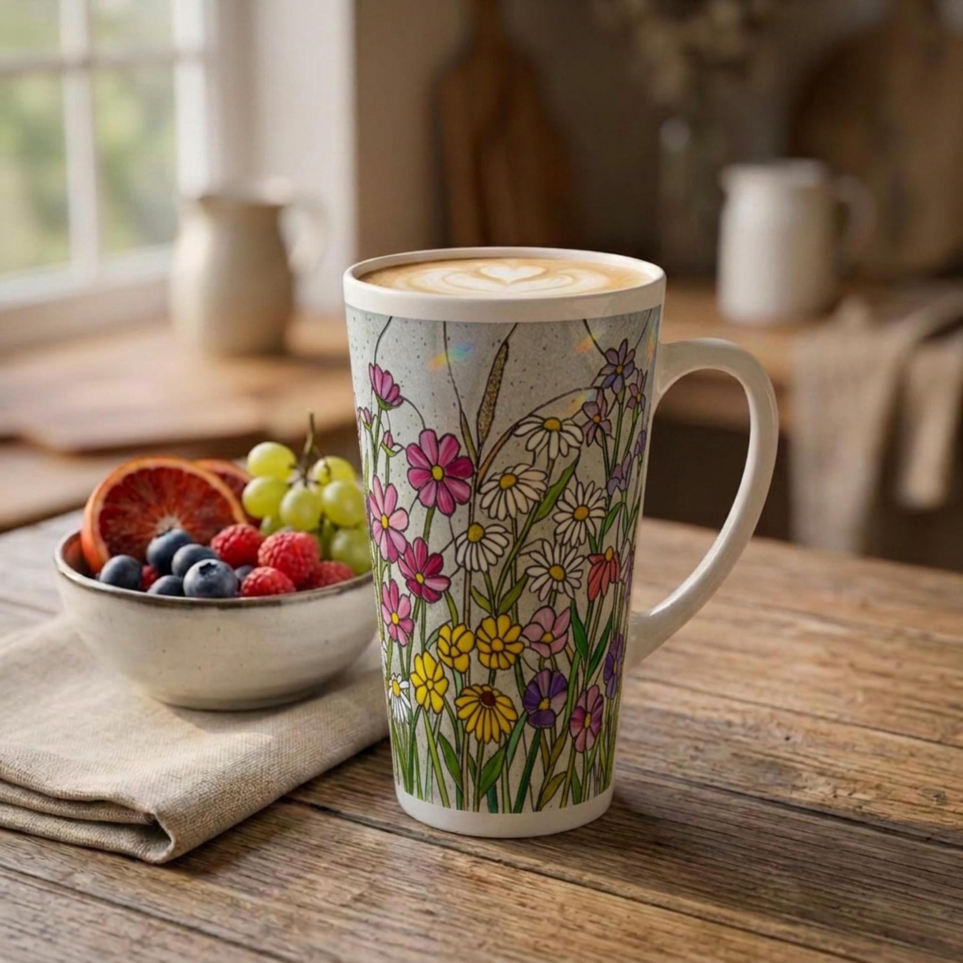 Latte 17oz Ceramic Mug - Coffee or Tea Cup, Extra Tall
