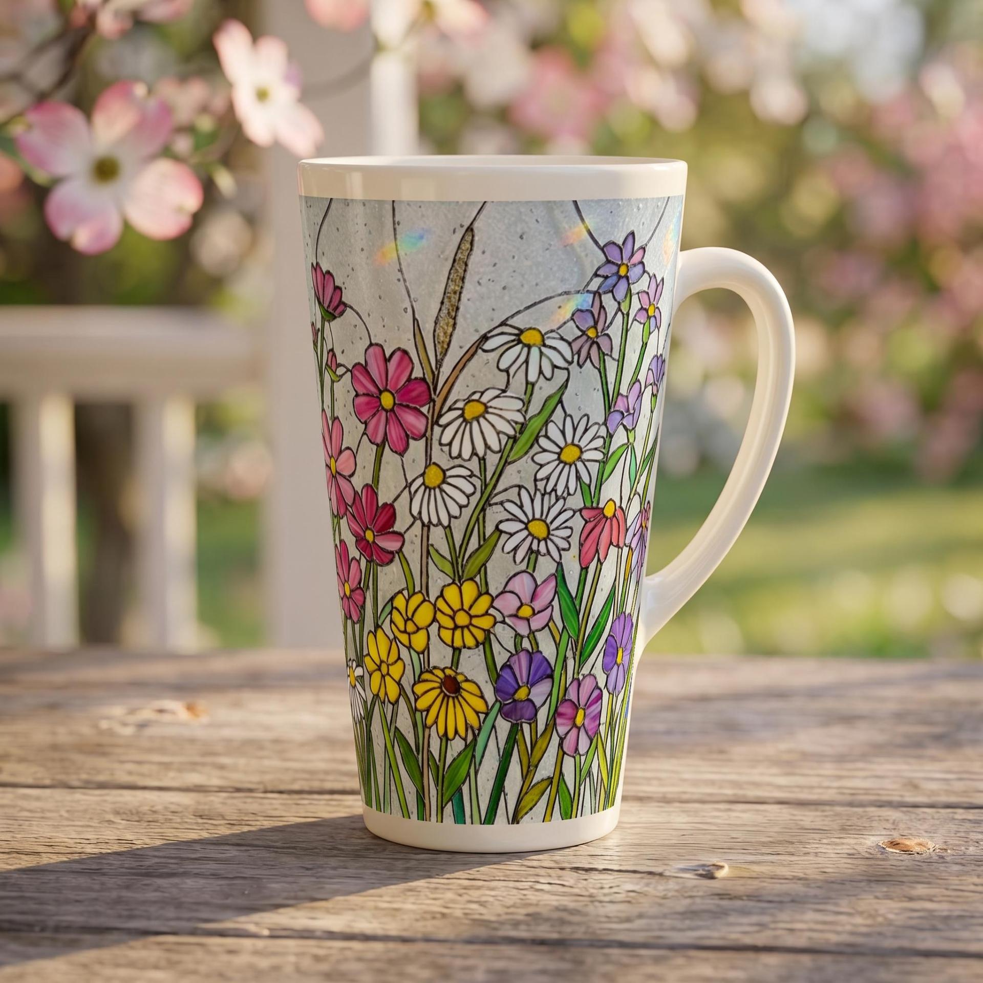 Latte 17oz Ceramic Mug - Coffee or Tea Cup, Extra Tall