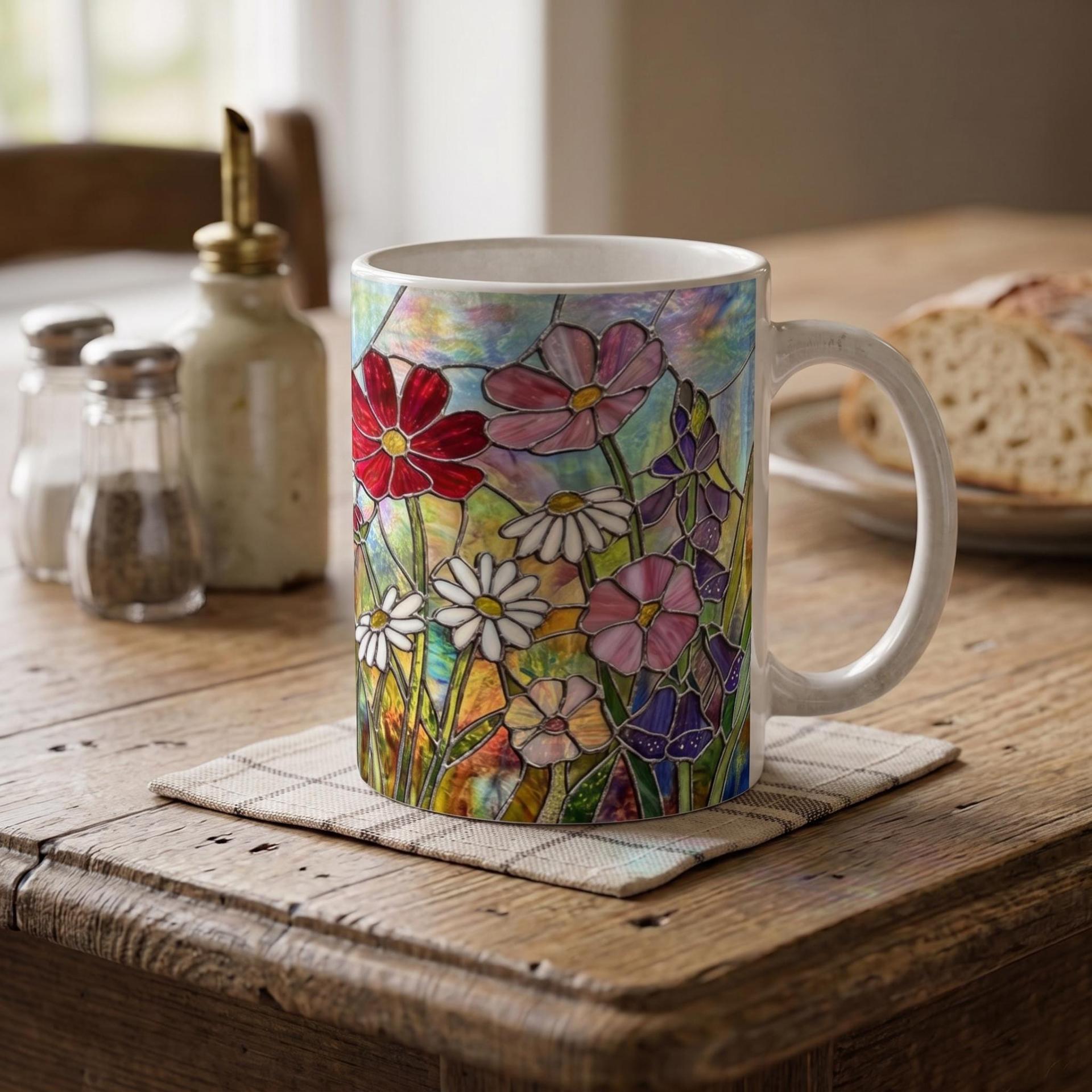 Floral Cups -  Large and Small Ceramic Mugs