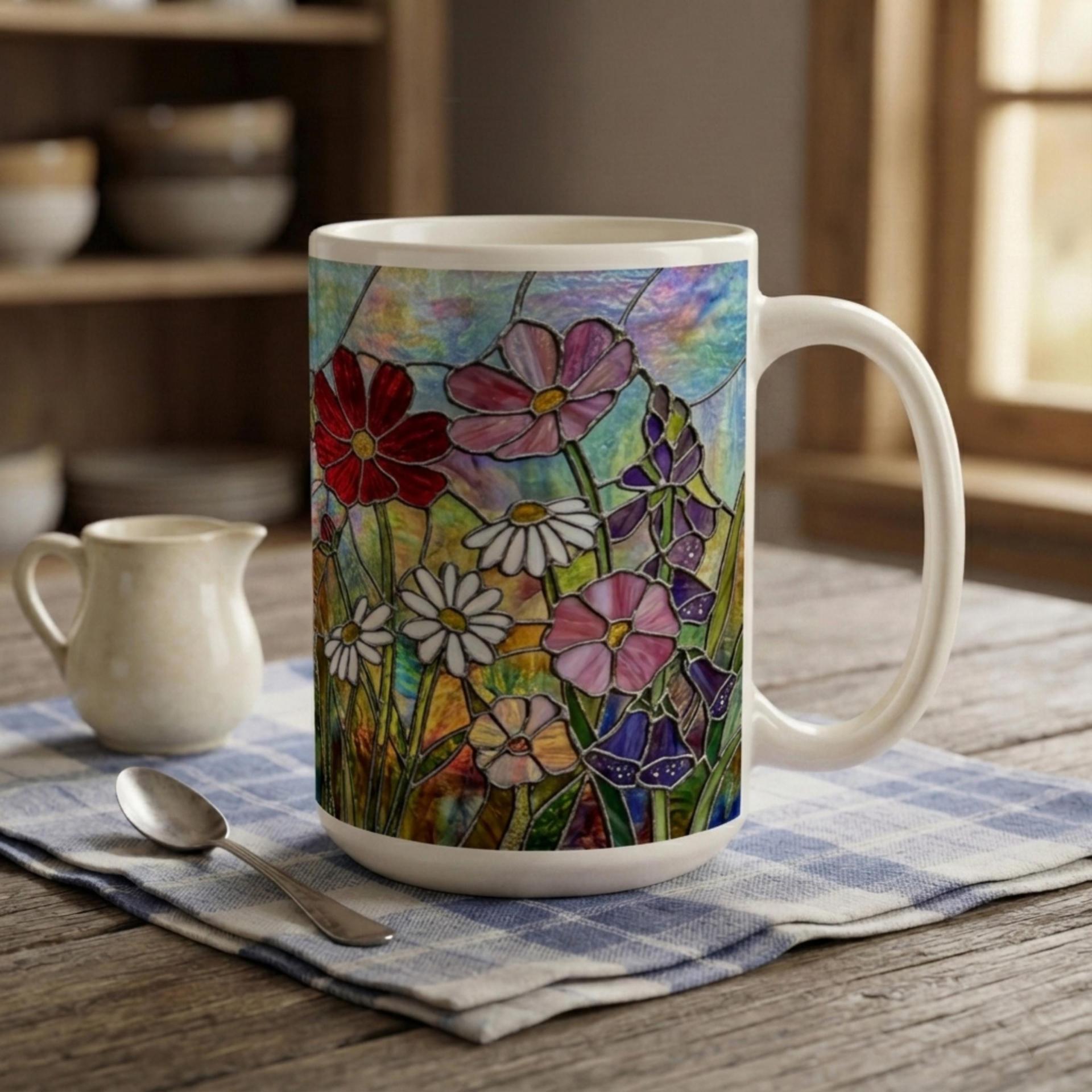 Floral Cups -  Large and Small Ceramic Mugs