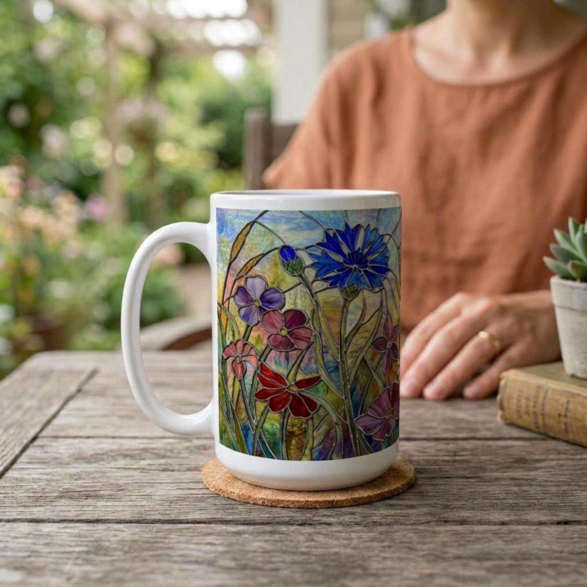 Floral Cups -  Large and Small Ceramic Mugs