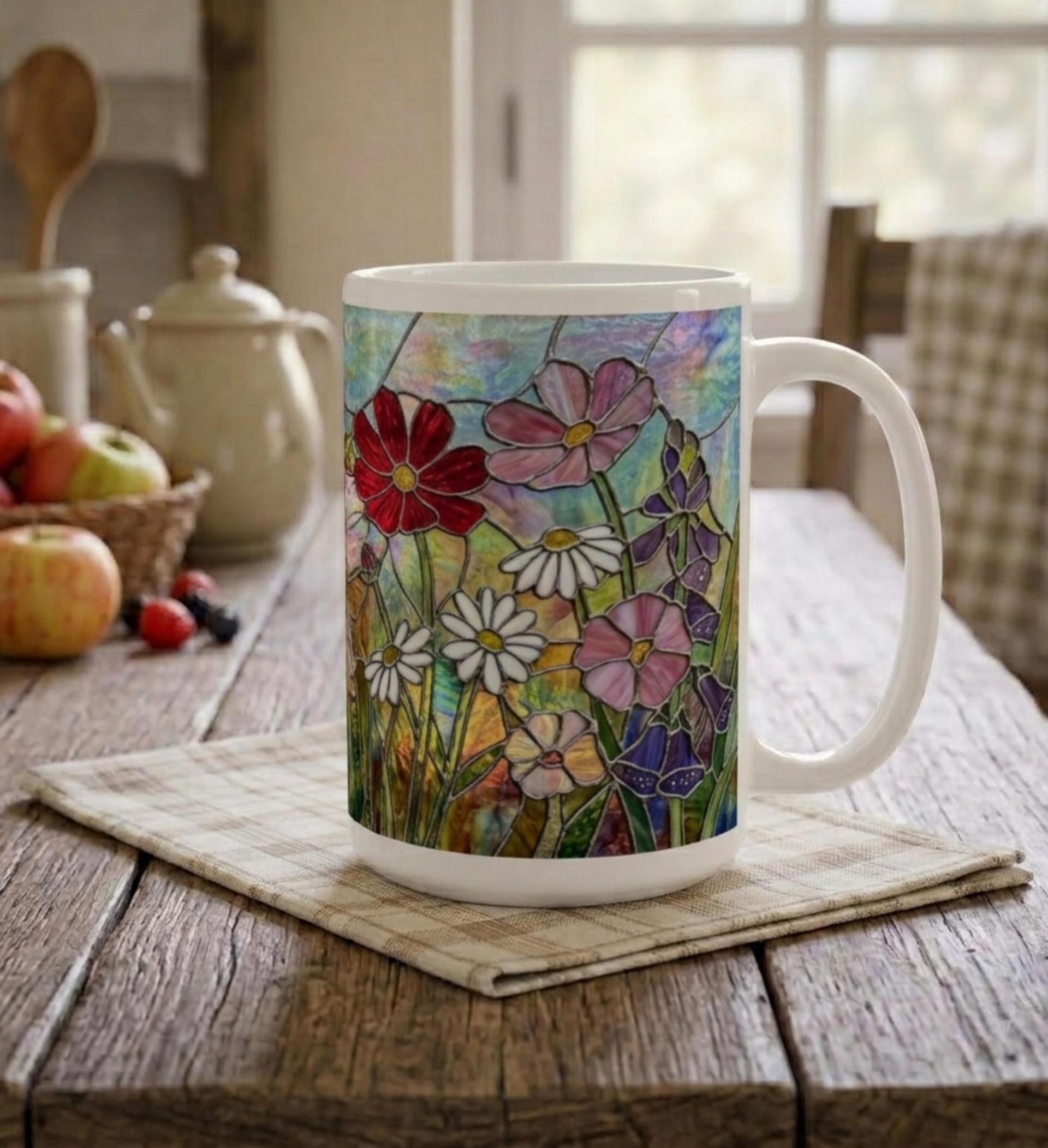 Floral Cups -  Large and Small Ceramic Mugs