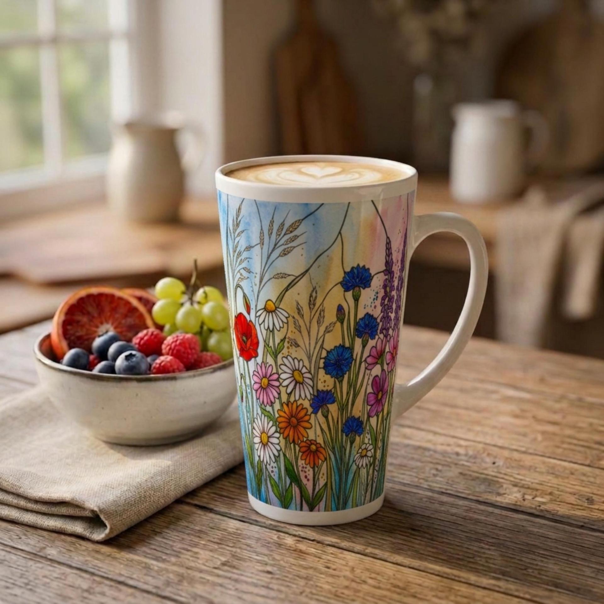 Latte 17oz Ceramic Mug - Coffee or Tea Cup, Extra Tall