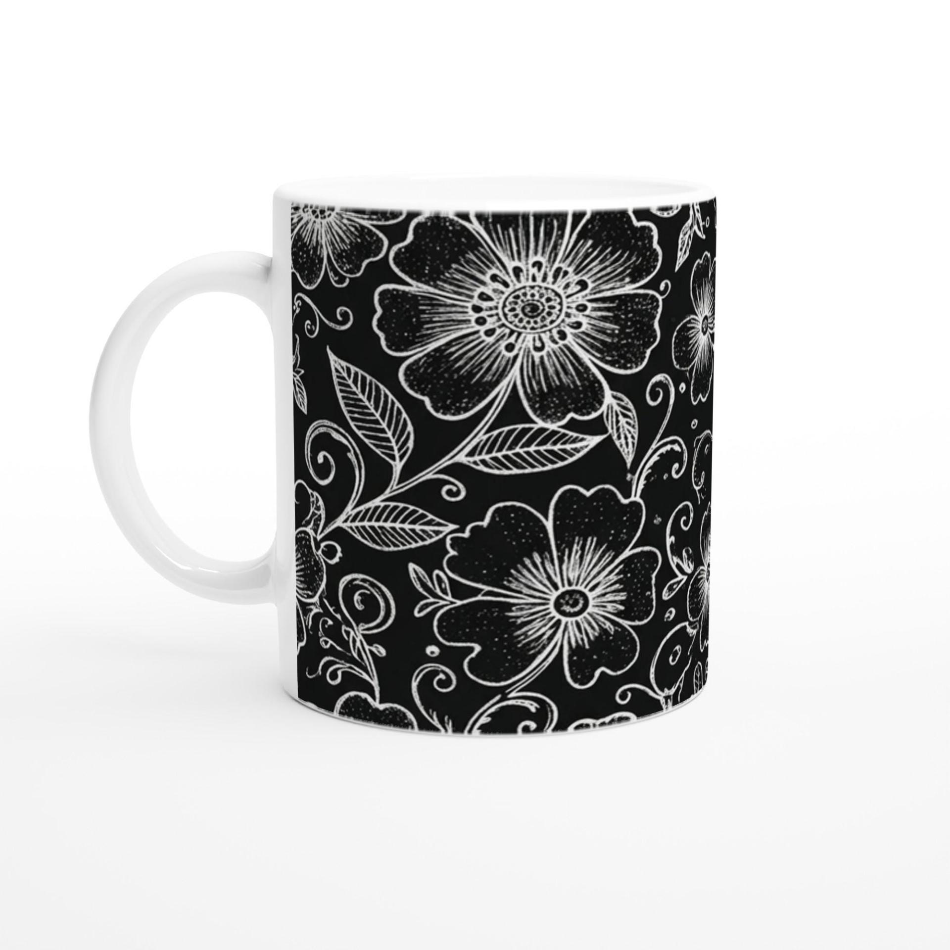 Floral Cups -  Large and Small Ceramic Mugs