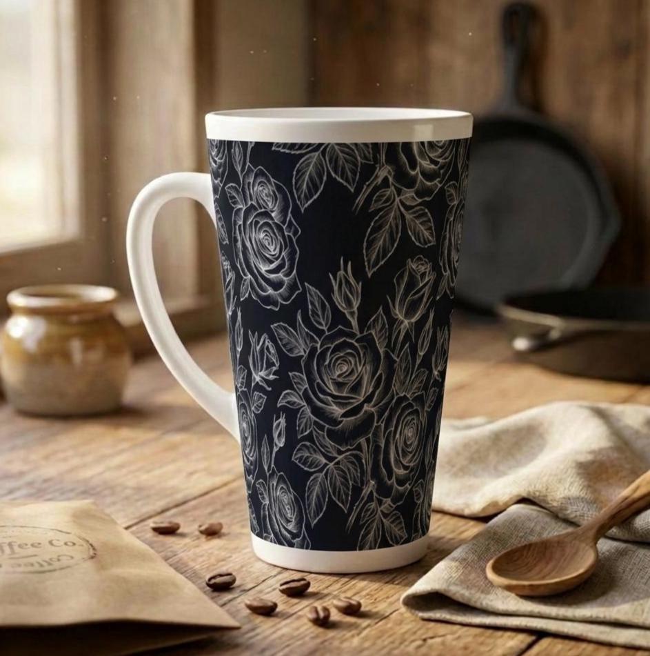 Latte 17oz Ceramic Mug - Coffee or Tea Cup, Extra Tall