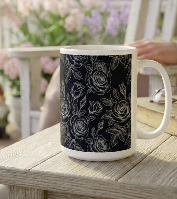 Roses - Floral Cups -  Large and Small Ceramic Mugs