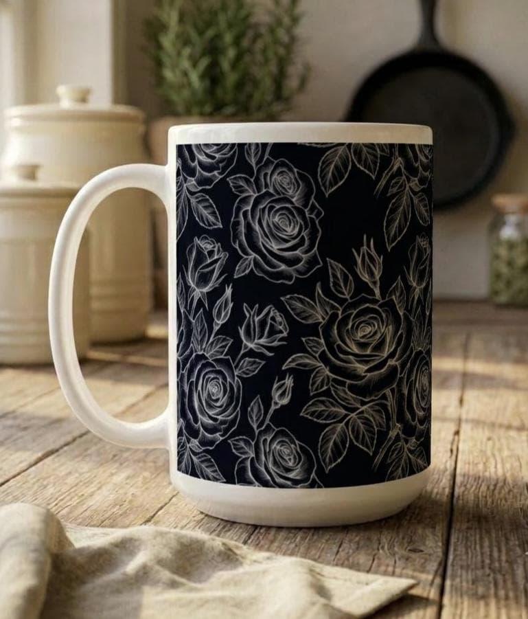 Roses - Floral Cups -  Large and Small Ceramic Mugs