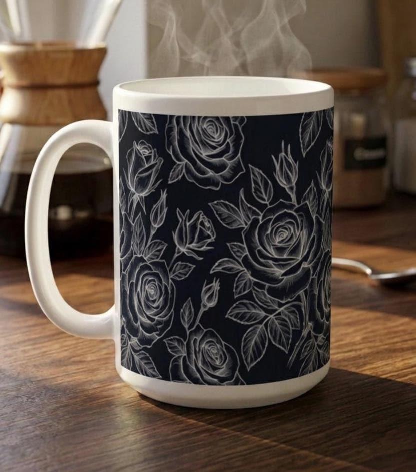 Roses - Floral Cups -  Large and Small Ceramic Mugs