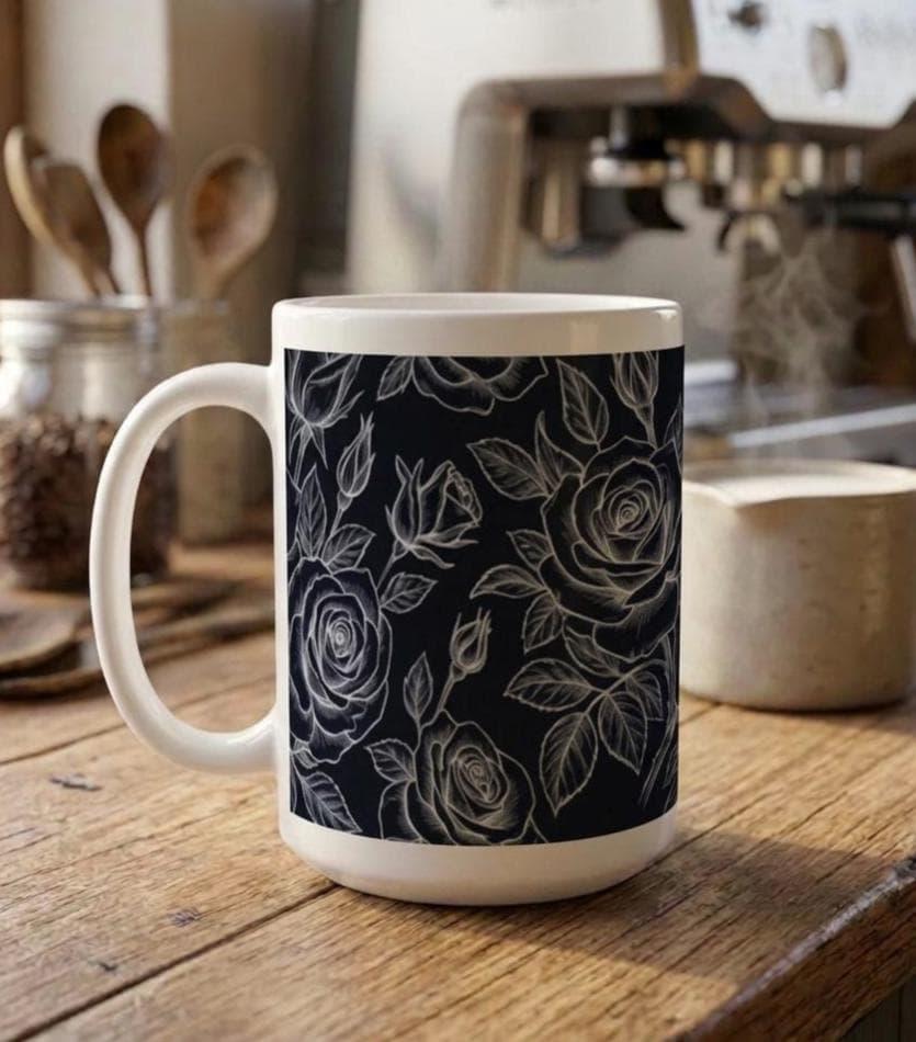 Roses - Floral Cups -  Large and Small Ceramic Mugs