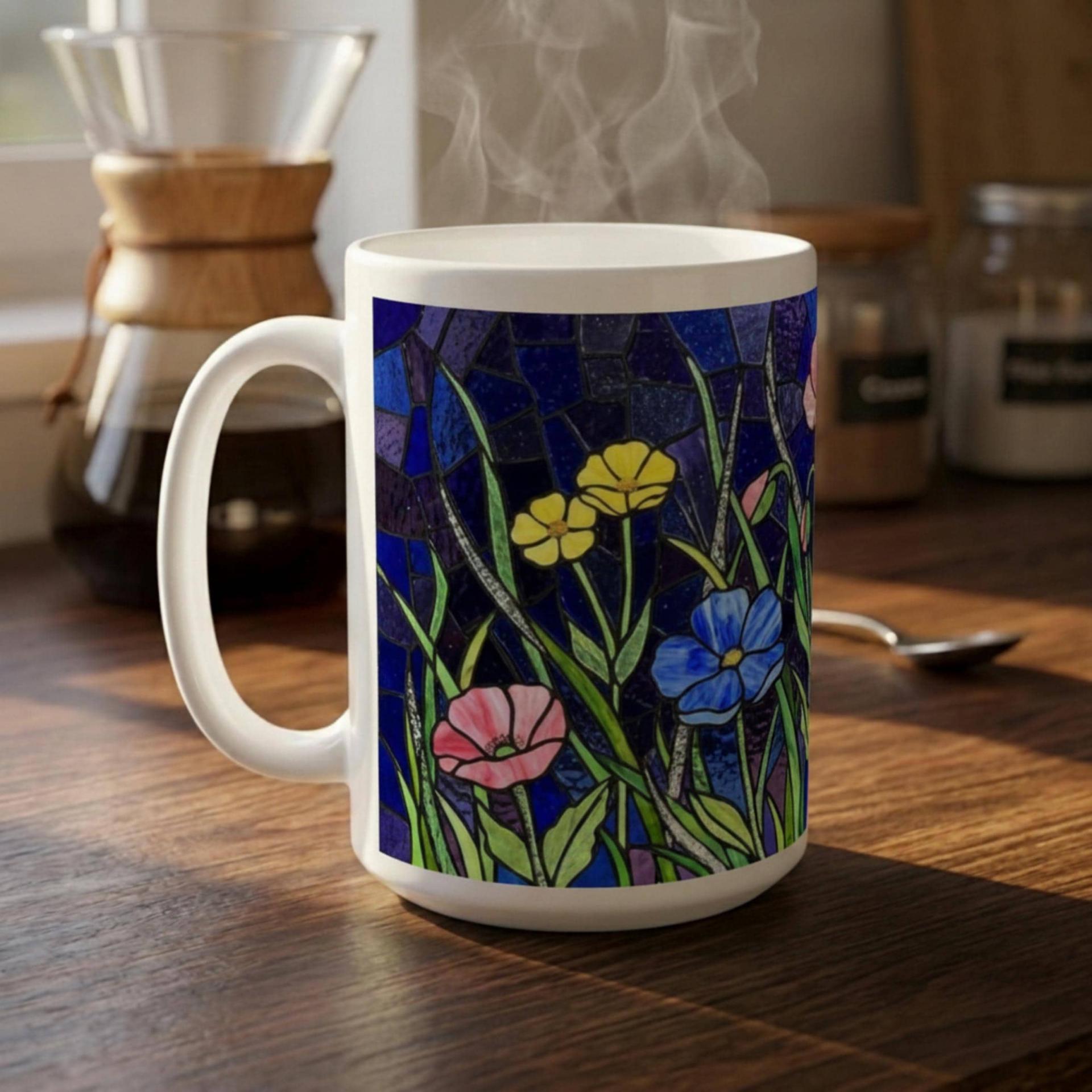 Floral Cups -  Large and Small Ceramic Mugs