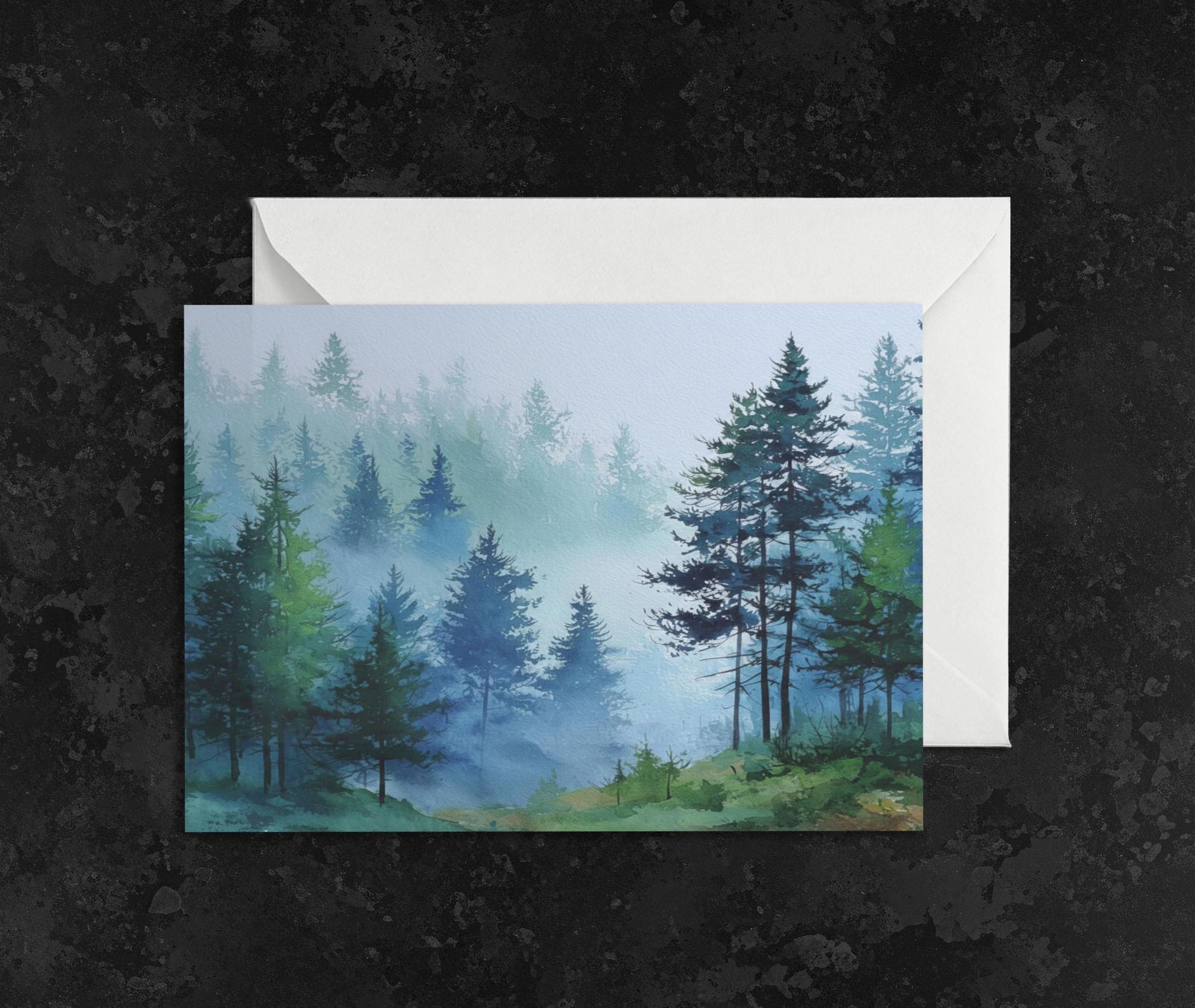 Forest Greeting Cards, Botanical Art, Blank Gift Cards