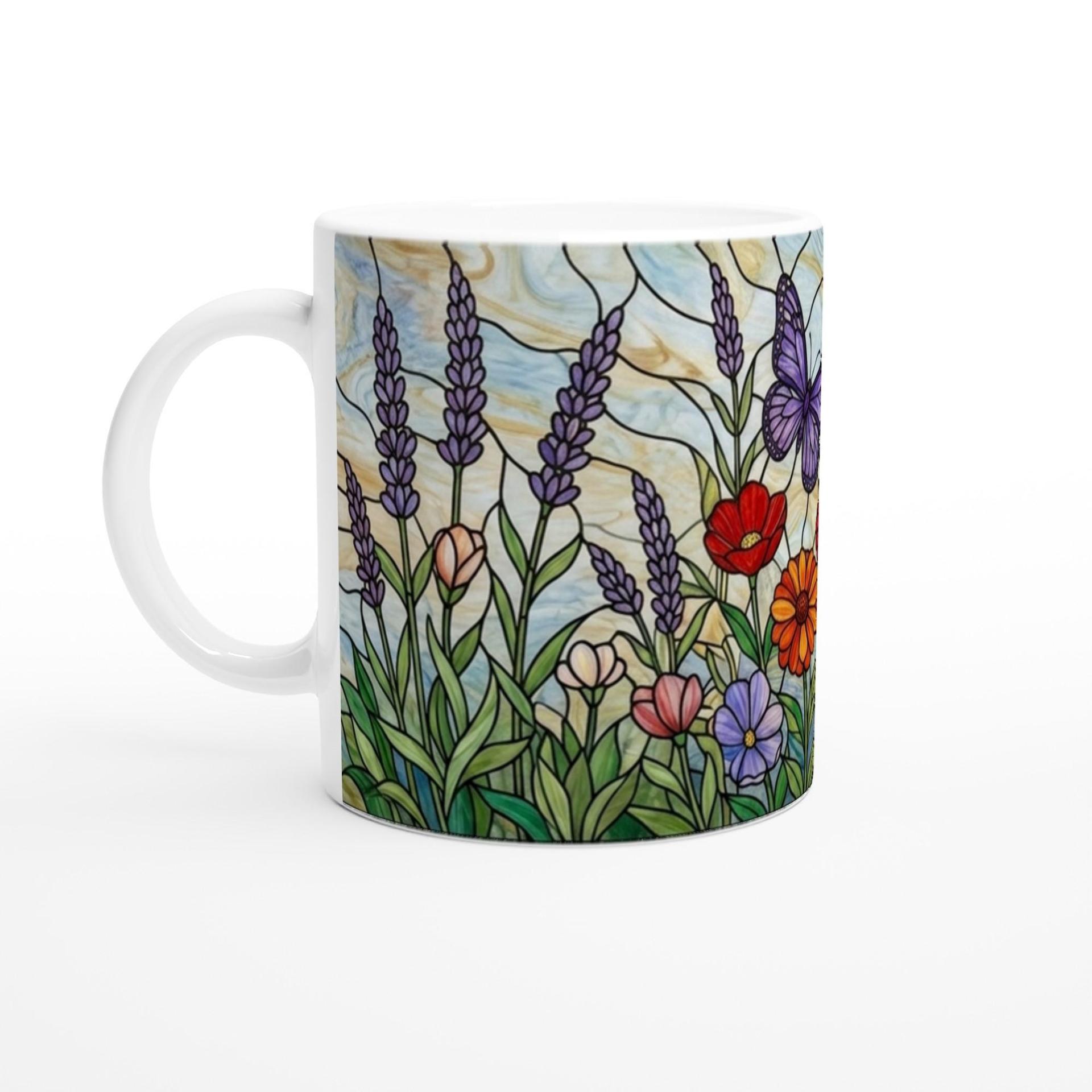 Butterfly Cups Set -  Large and Small Ceramic Mugs