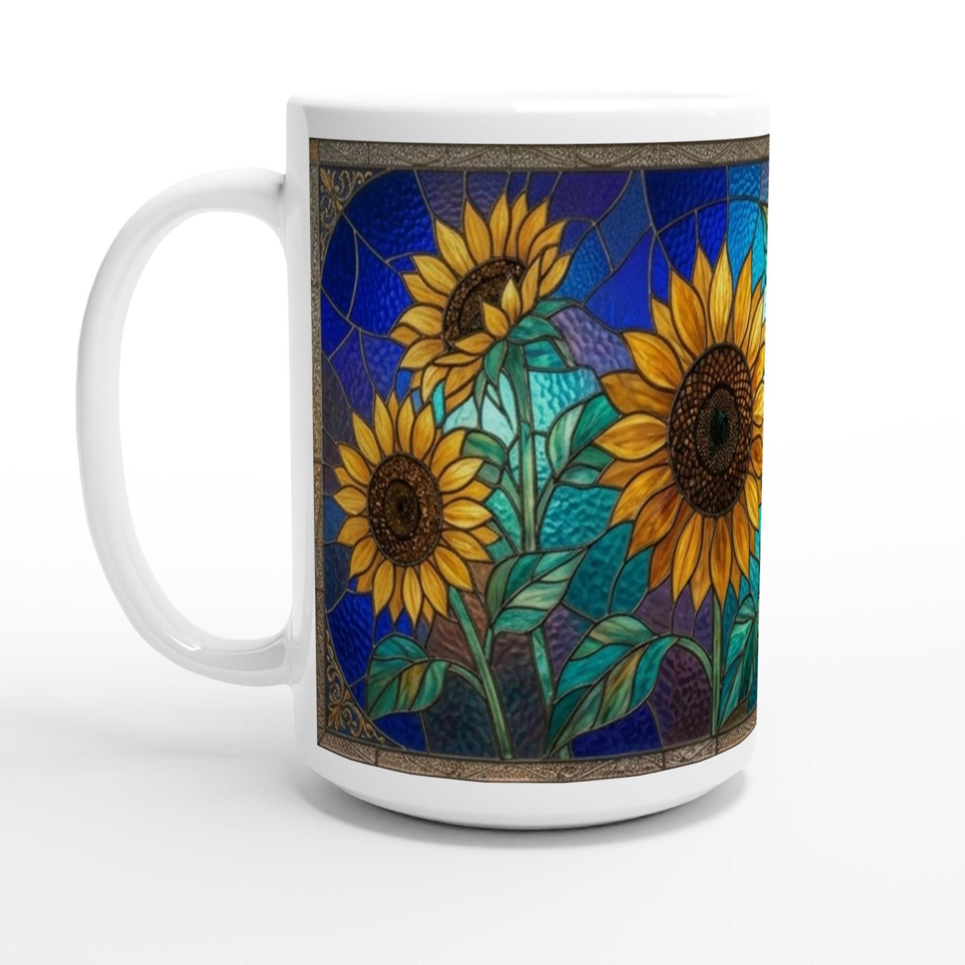 Sunflower Cups Set -  Large and Small Ceramic Mugs