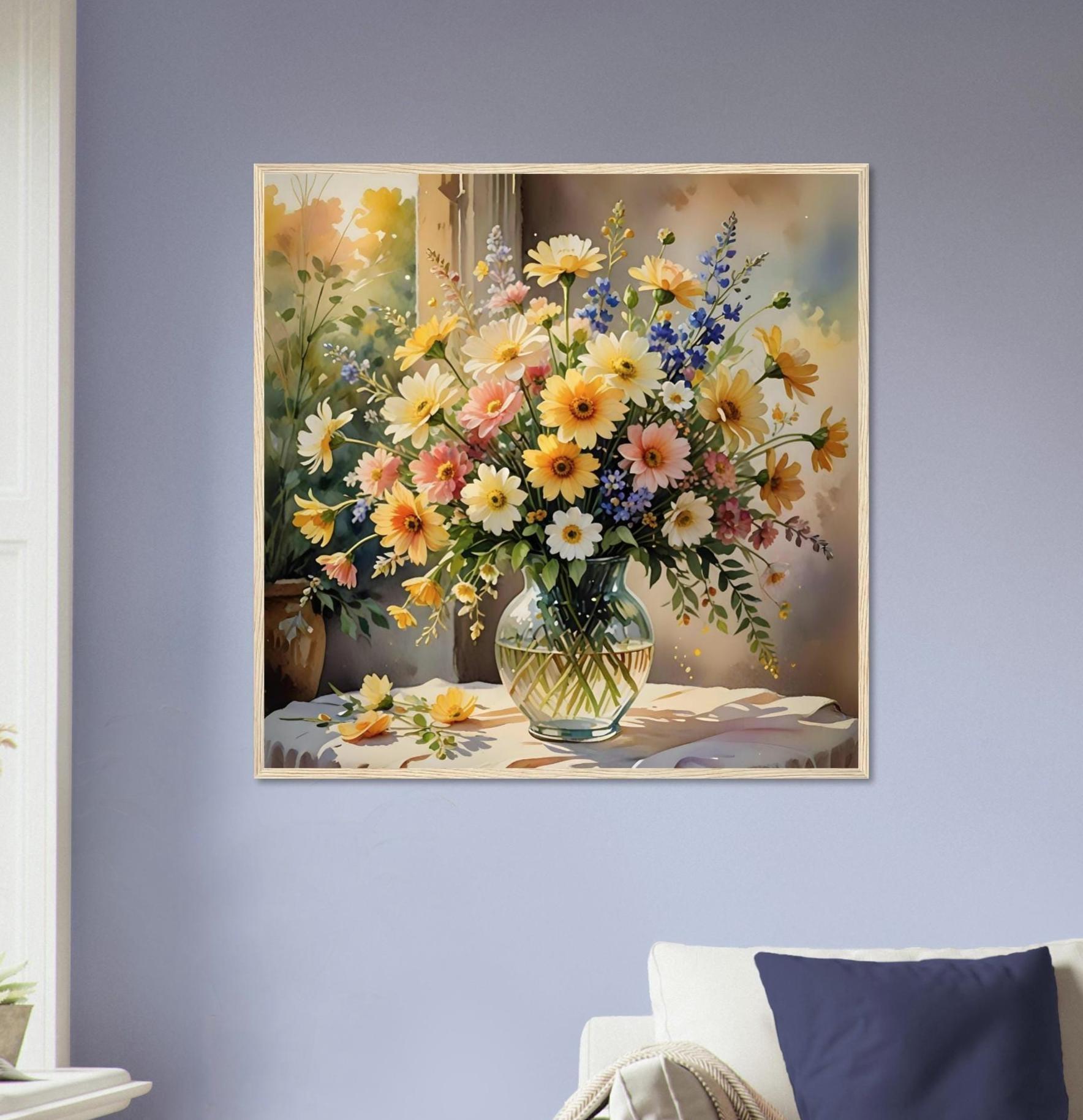 Floral Print - Framed or Unframed - Original Art - Print on Paper