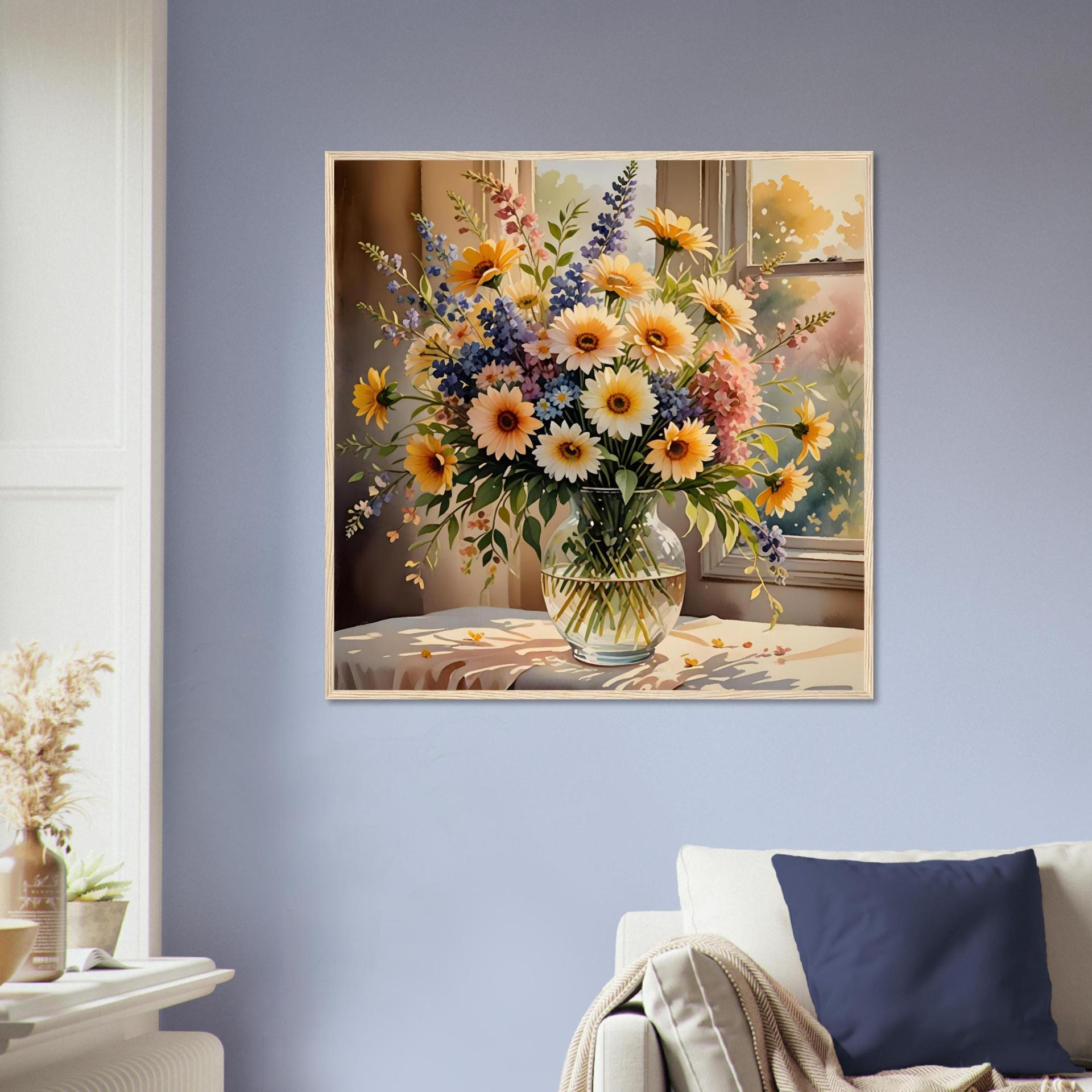 Floral Print - Framed or Unframed - Original Art - Print on Paper