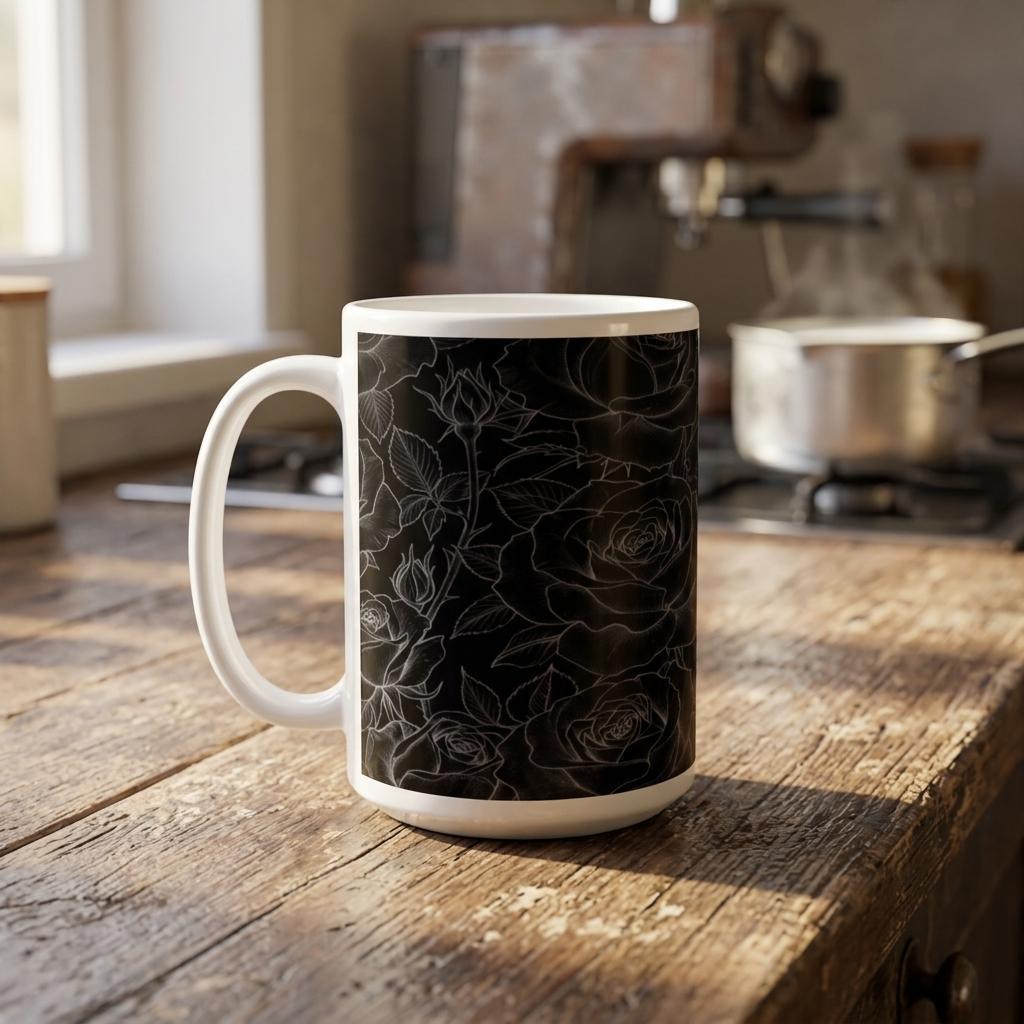 Roses - Floral Cups -  Large and Small Ceramic Mugs