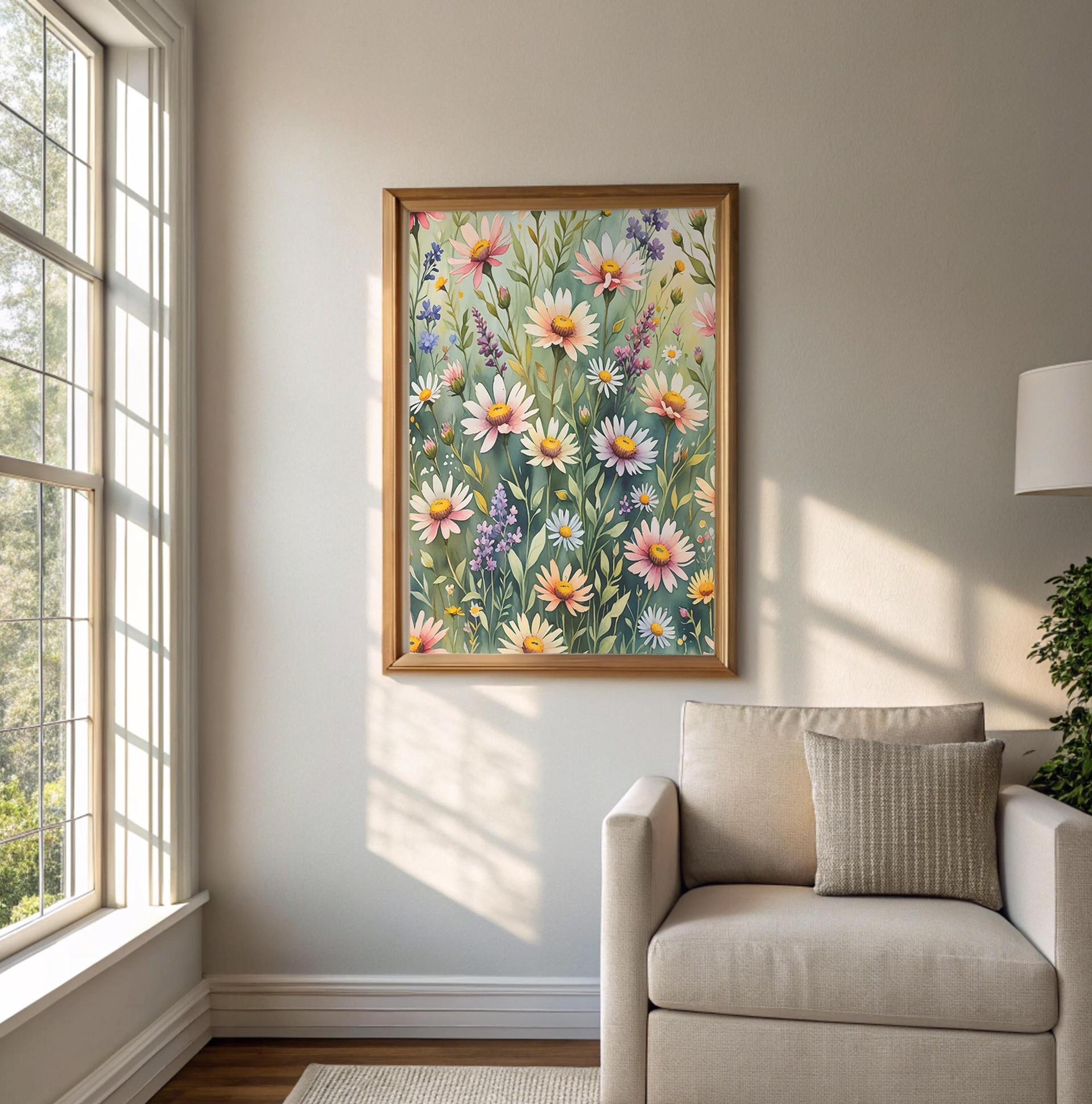 Floral Print - Framed or Unframed - Original Art - Print on Paper