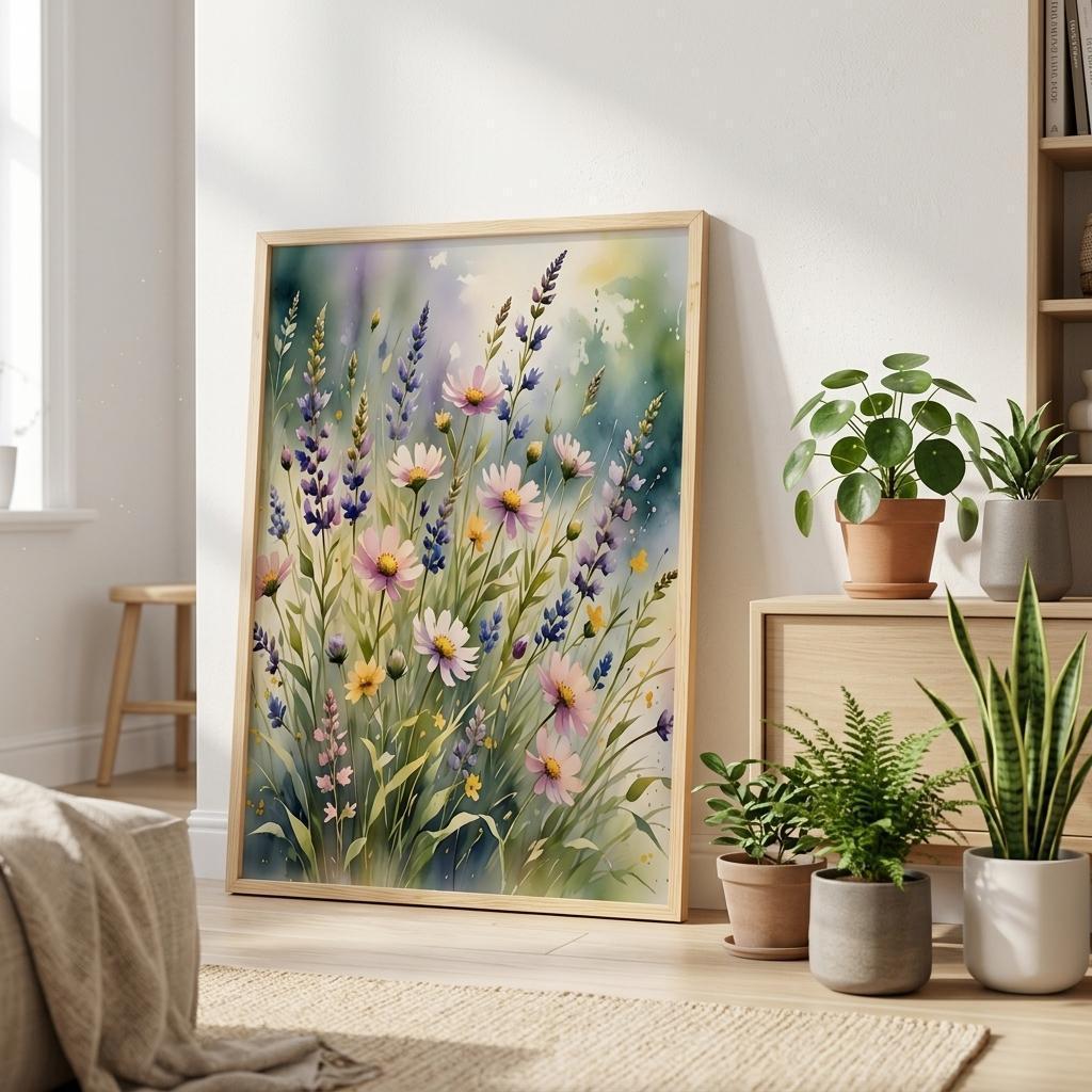 Floral Print - Framed or Unframed - Original Art - Print on Paper