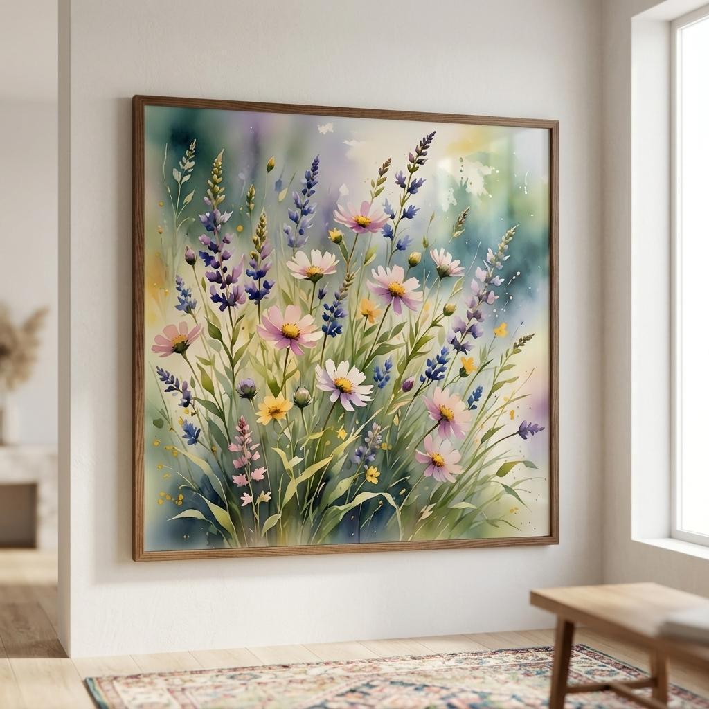 Floral Print - Framed or Unframed - Original Art - Print on Paper