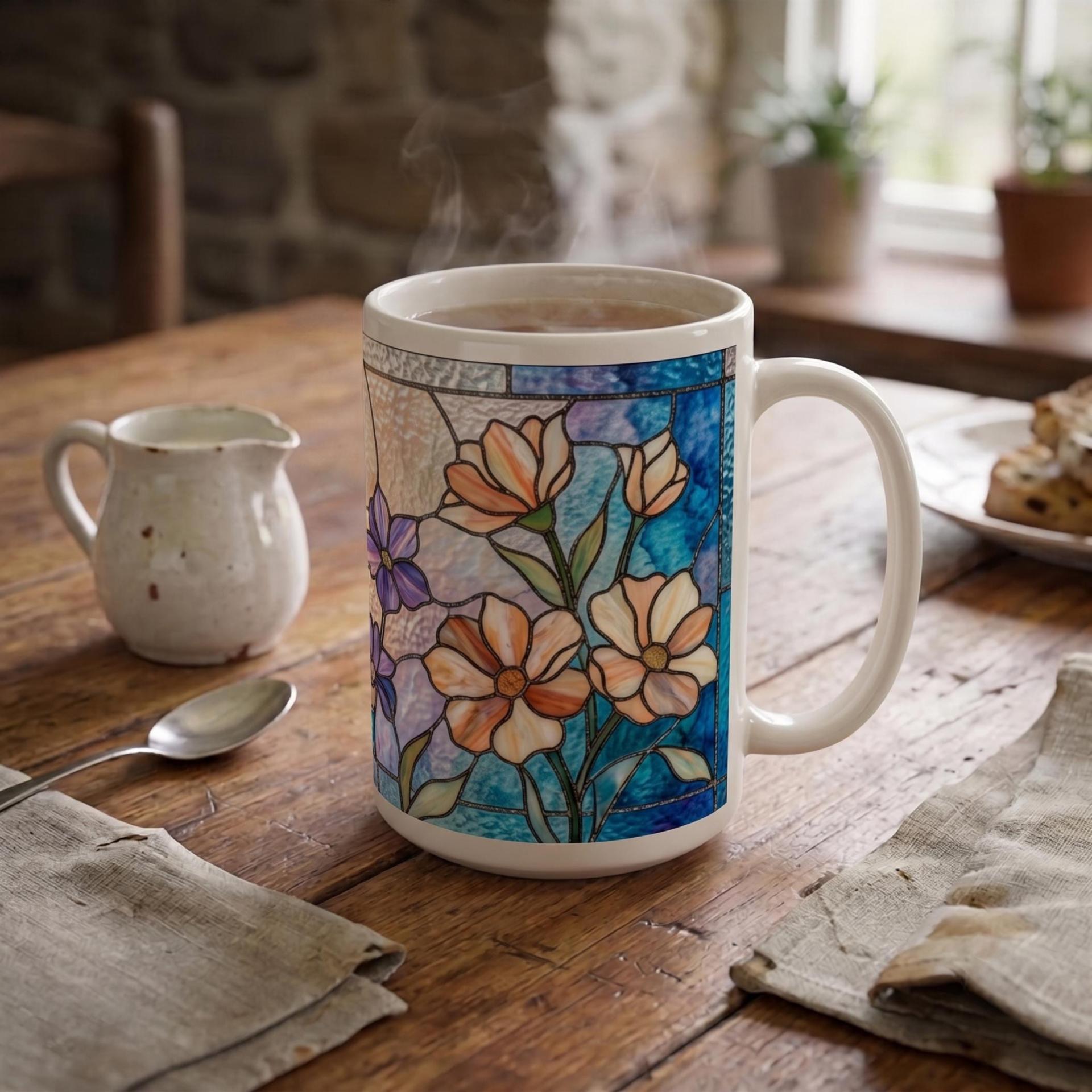 Floral Cups -  Large and Small Ceramic Mugs