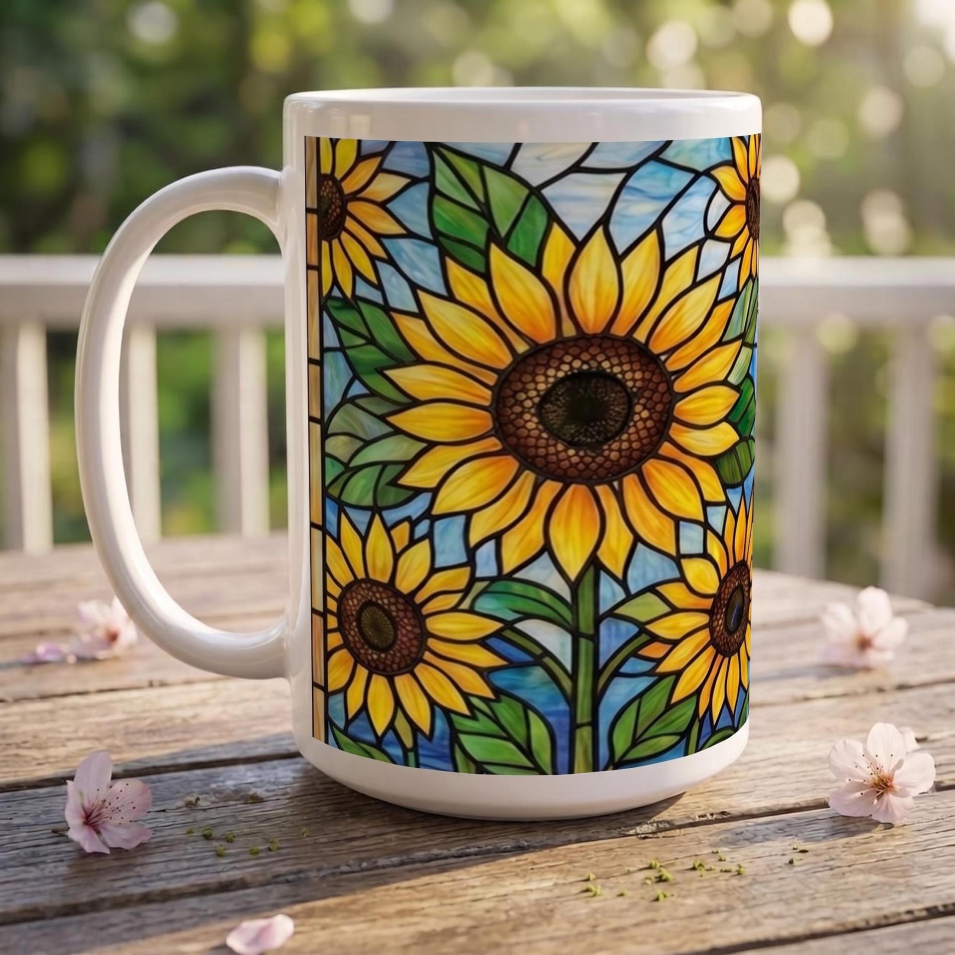 Sunflower Cups Set - Large and Small Mugs