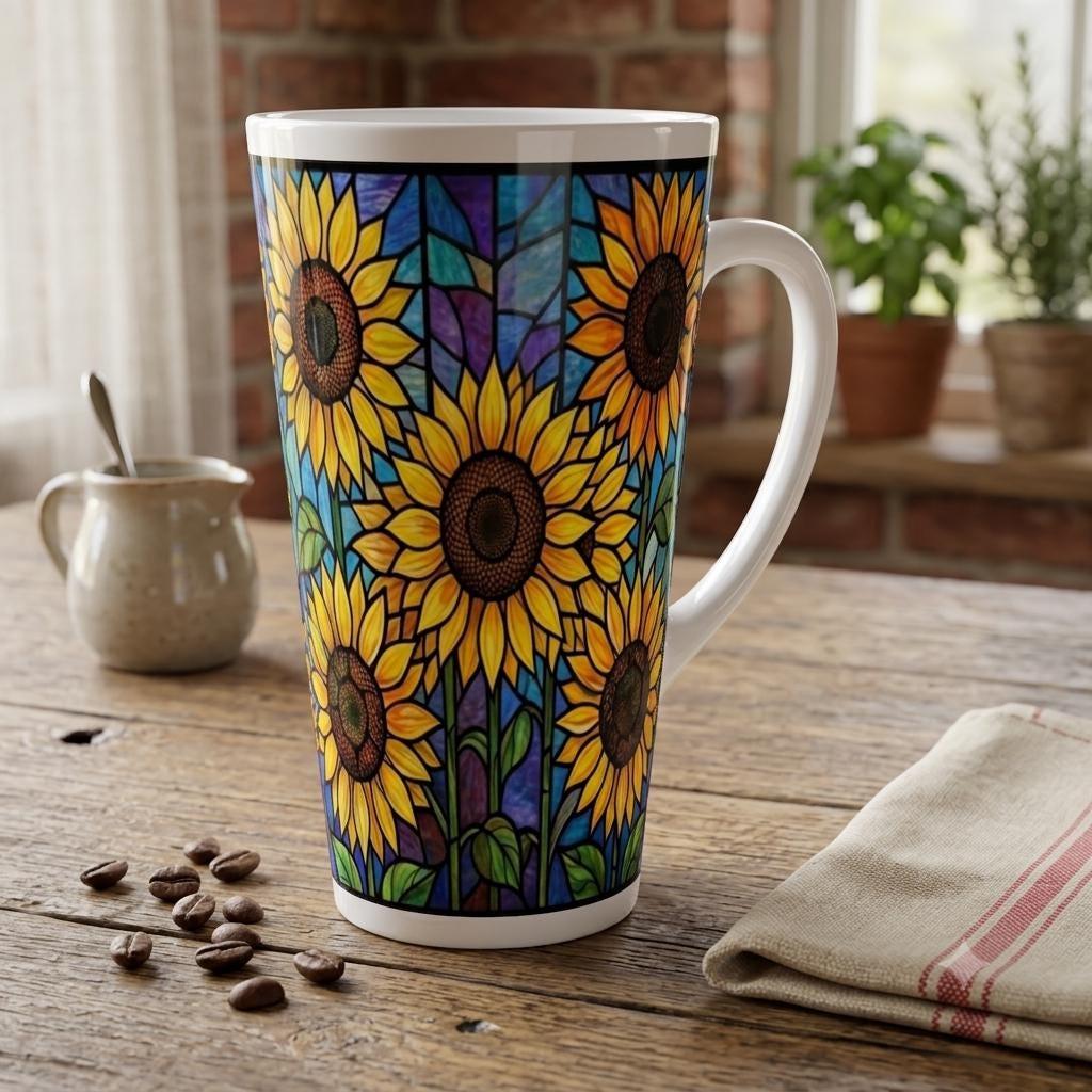 Latte 17oz Ceramic Mug - Coffee or Tea Cup, Extra Tall